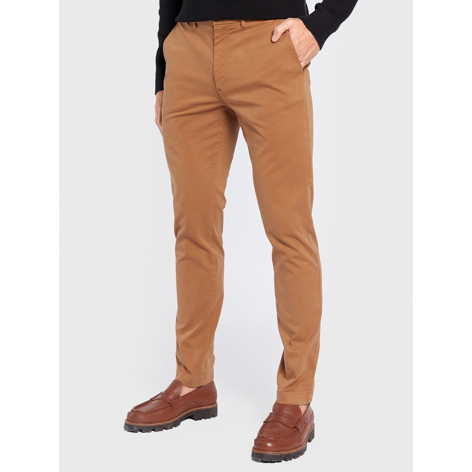 Calvin Klein Chino kalhoty Garment Dye Chino K10K109911 Hnědá Slim Fit - Pepit.cz