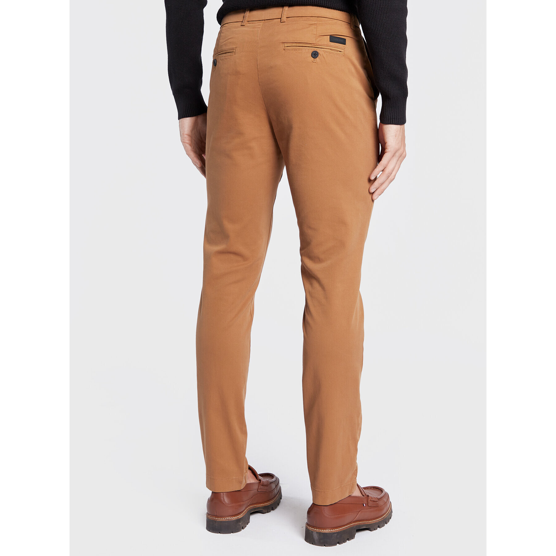 Calvin Klein Chino kalhoty Garment Dye Chino K10K109911 Hnědá Slim Fit - Pepit.cz