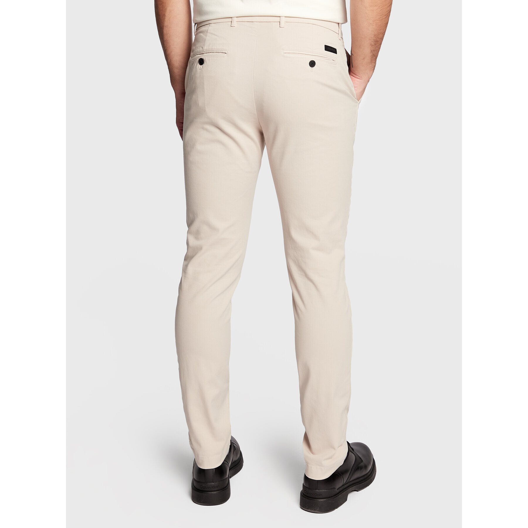 Calvin Klein Chino kalhoty K10K109911 Béžová Slim Fit - Pepit.cz