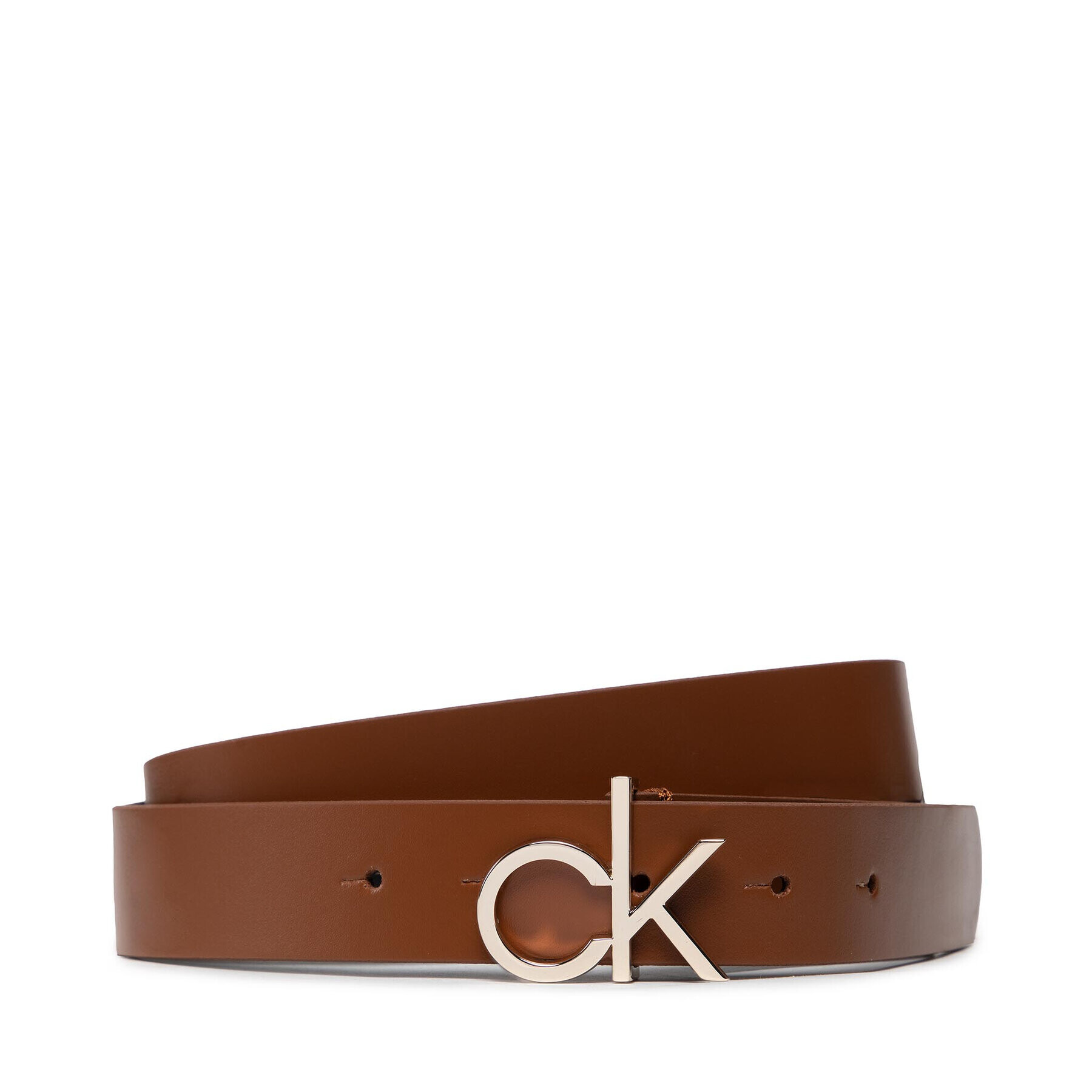 Calvin Klein Dámský pásek Ck Logo Belt 30mm K60K606716 Hnědá - Pepit.cz