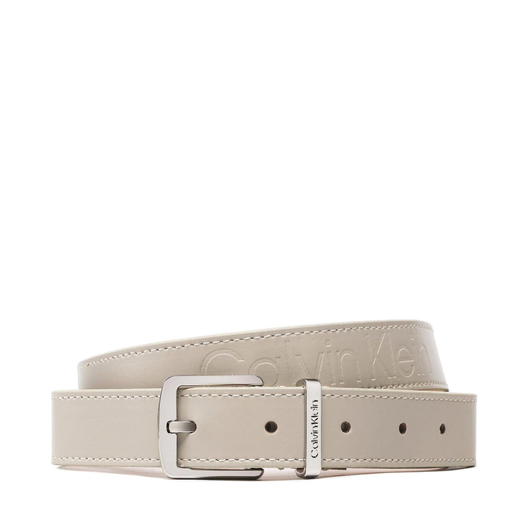 Calvin Klein Dámský pásek Ck Must Metal Loop Belt Emb 25mm K60K609986 Šedá - Pepit.cz