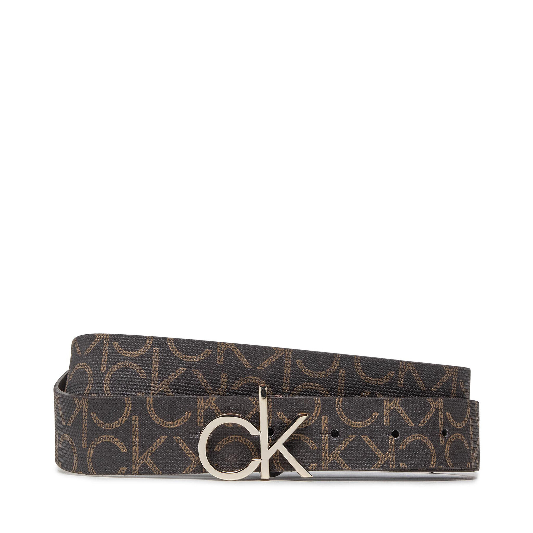 Calvin Klein Dámský pásek Fixed Buckle Belt 30Mm K60K607334 Hnědá - Pepit.cz