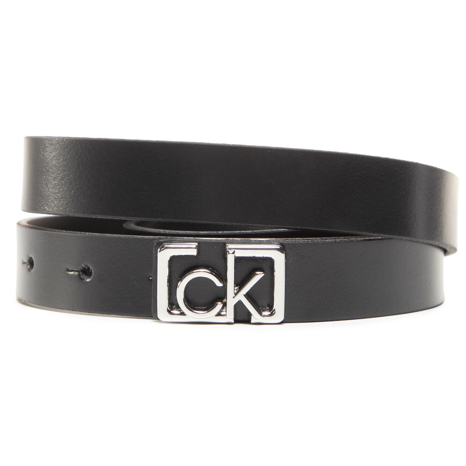 Calvin Klein Dámský pásek Plaque Skinny Belt 20Mm K60K607325 Černá - Pepit.cz