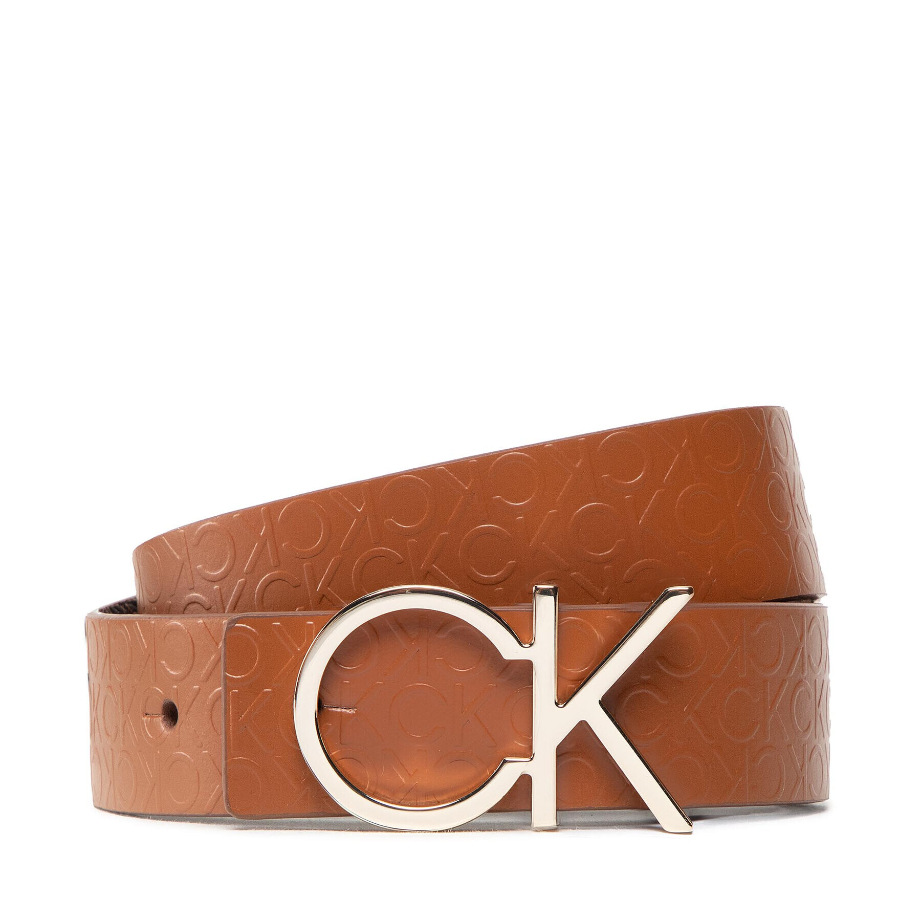 Calvin Klein Dámský pásek Re-Lock Ck Rev Belt 30mm K60K610156 Hnědá - Pepit.cz