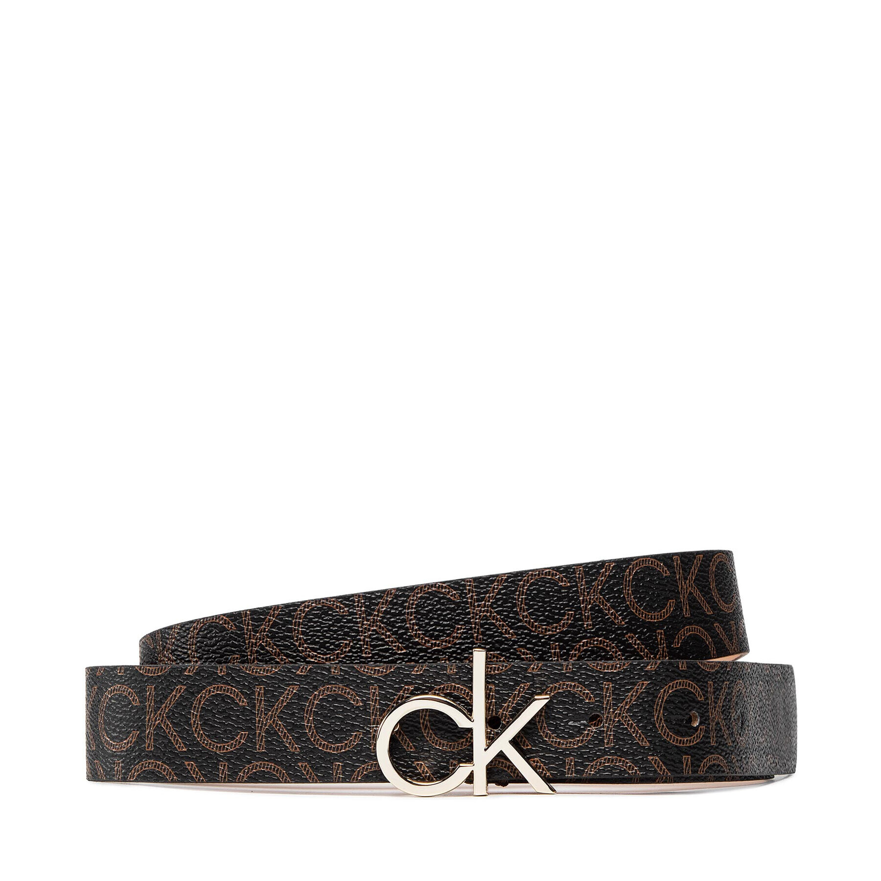 Calvin Klein Dámský pásek Re-Lock Logo Belt 30Mm Mono K60K609001 Hnědá - Pepit.cz