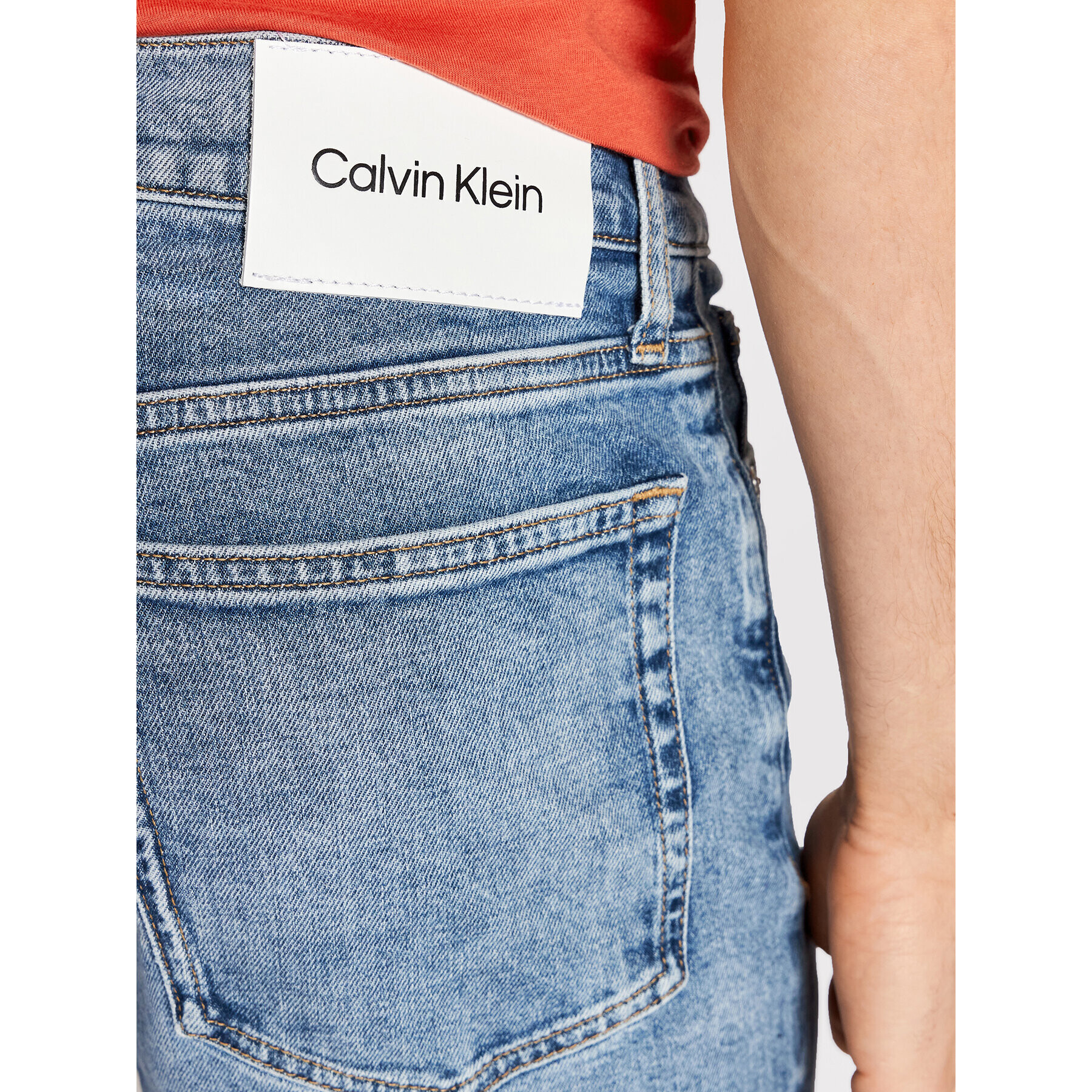 Calvin Klein Džínové šortky K10K108675 Modrá Slim Fit - Pepit.cz