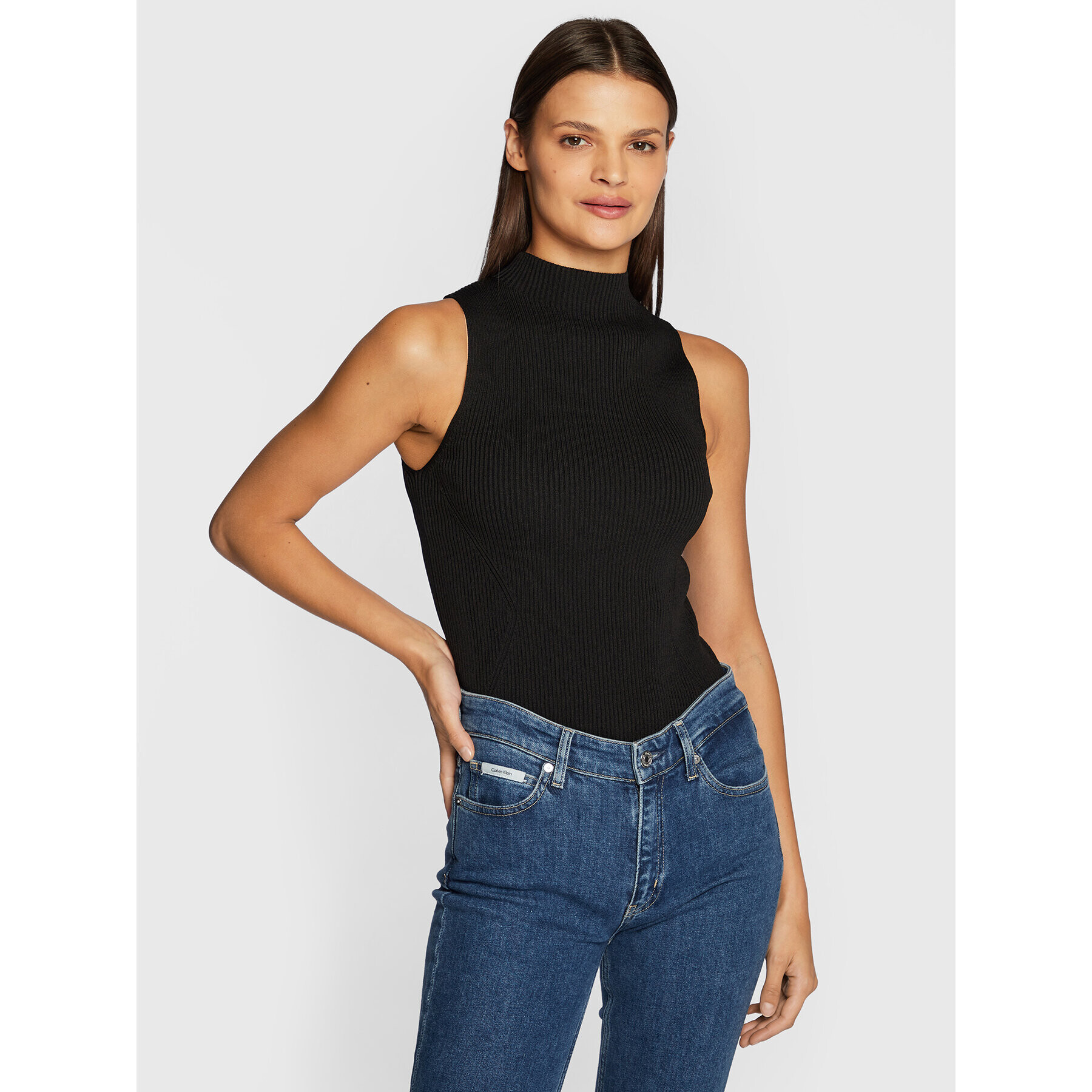 Calvin Klein Halenka Iconic K20K204778 Černá Slim Fit - Pepit.cz