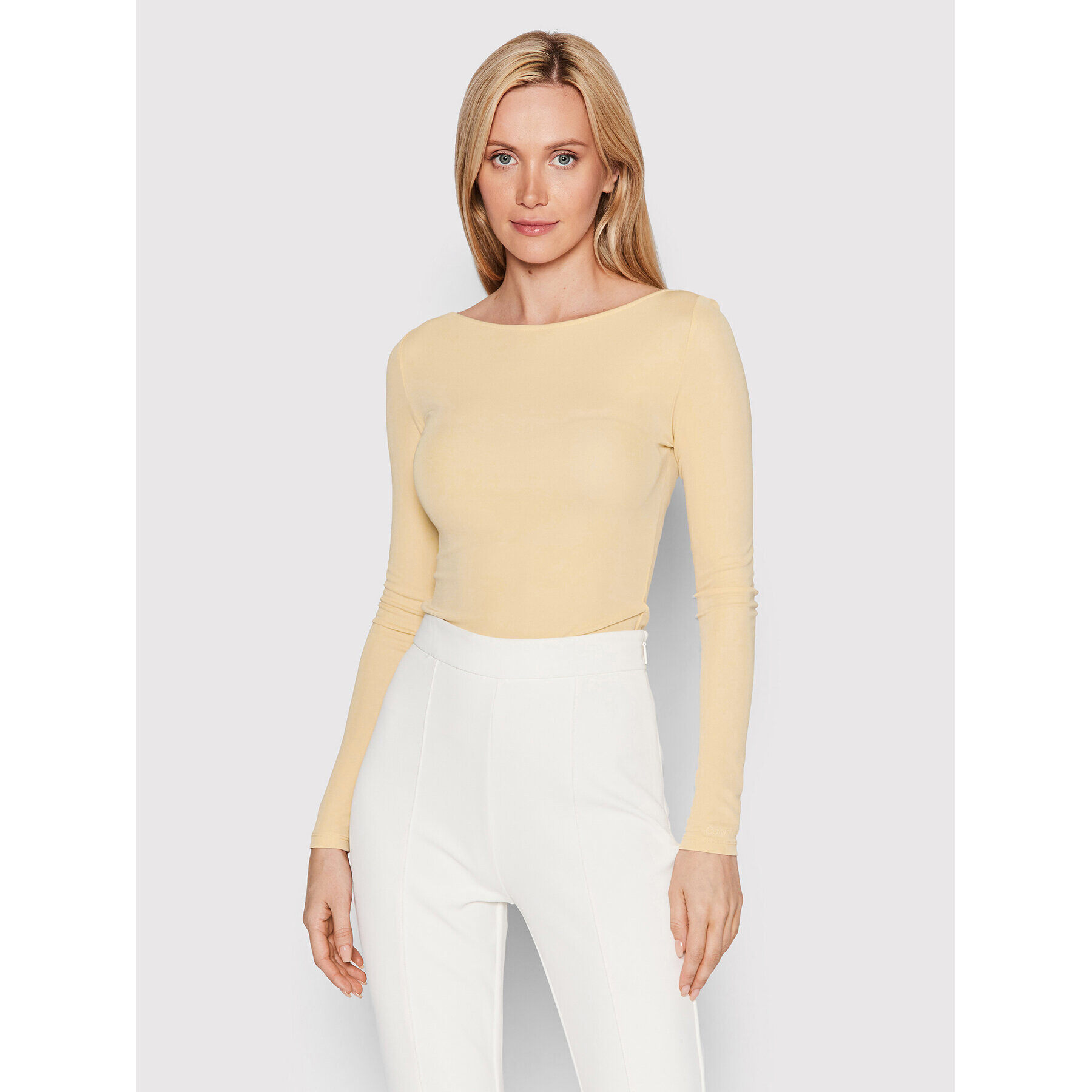 Calvin Klein Halenka K20K204417 Béžová Slim Fit - Pepit.cz