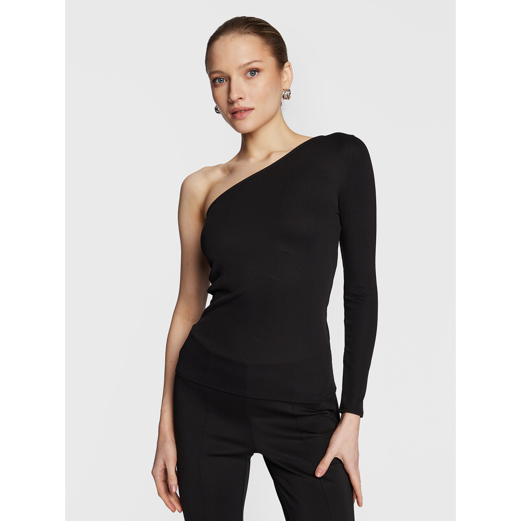 Calvin Klein Halenka Q-Nova One Shoulder K20K205044 Černá Slim Fit - Pepit.cz