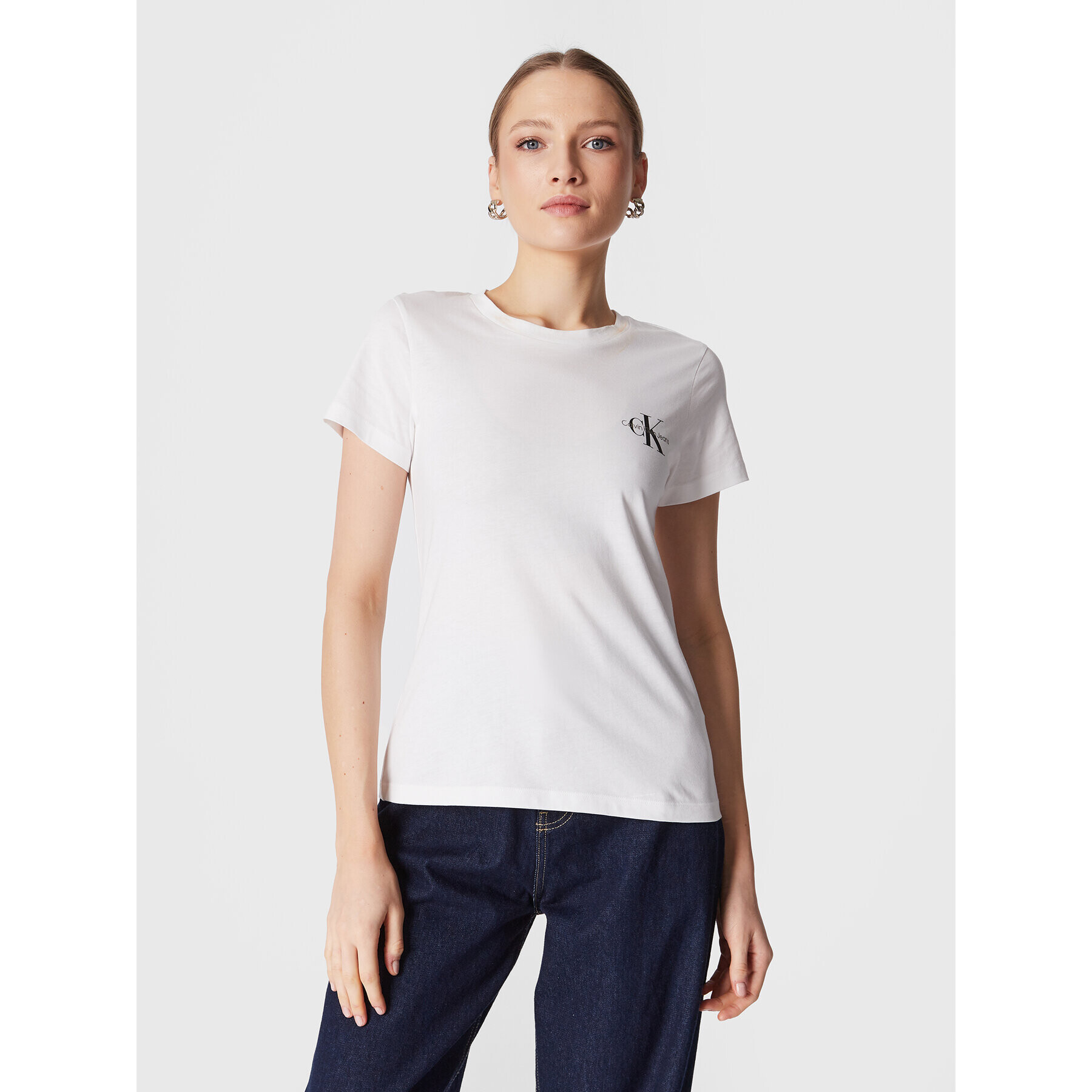 Calvin Klein Jeans 2-dílná sada T-shirts J20J219734 Bílá Slim Fit - Pepit.cz