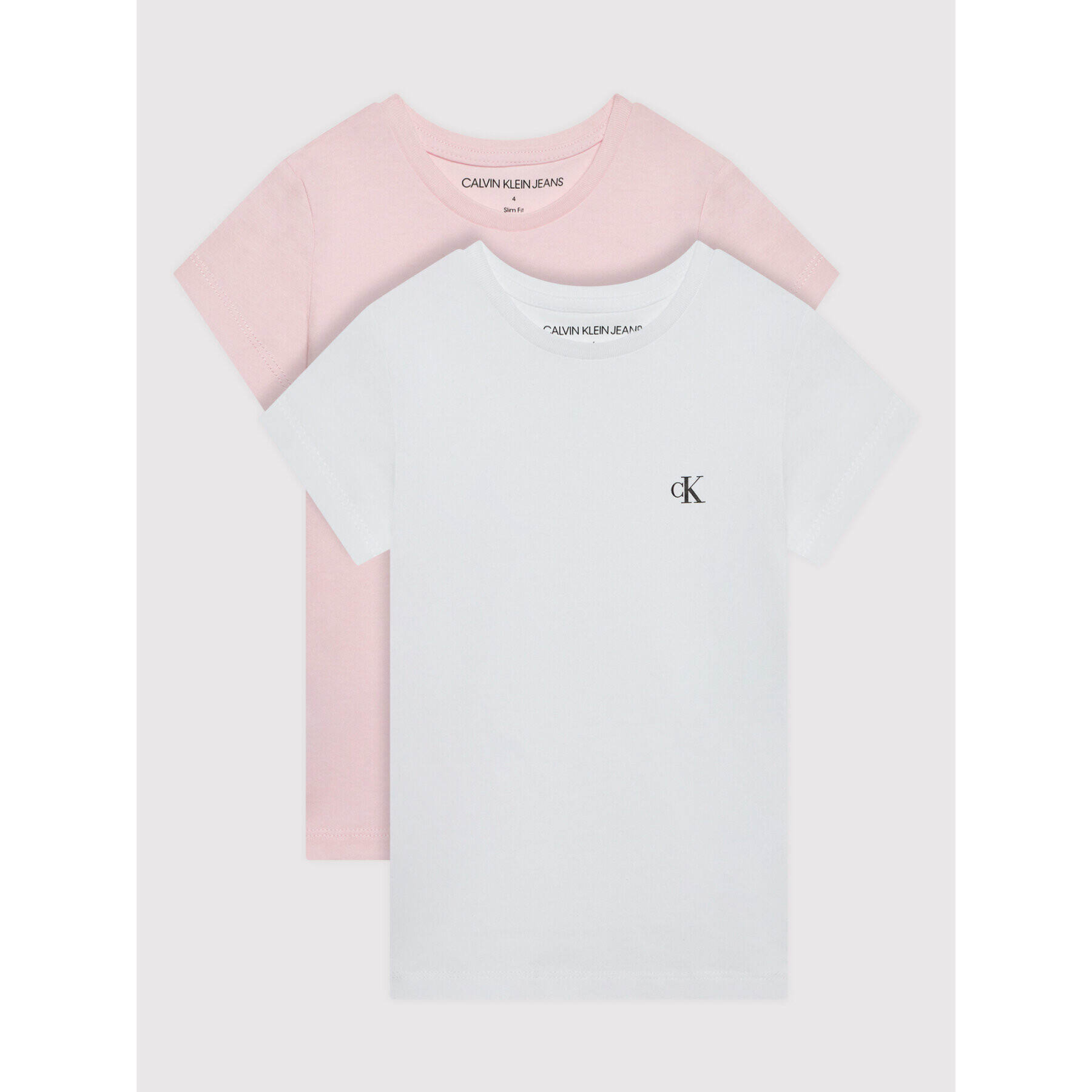 Calvin Klein Jeans 2-dílná sada T-shirts Monogram IG0IG01258 Bílá Slim Fit - Pepit.cz