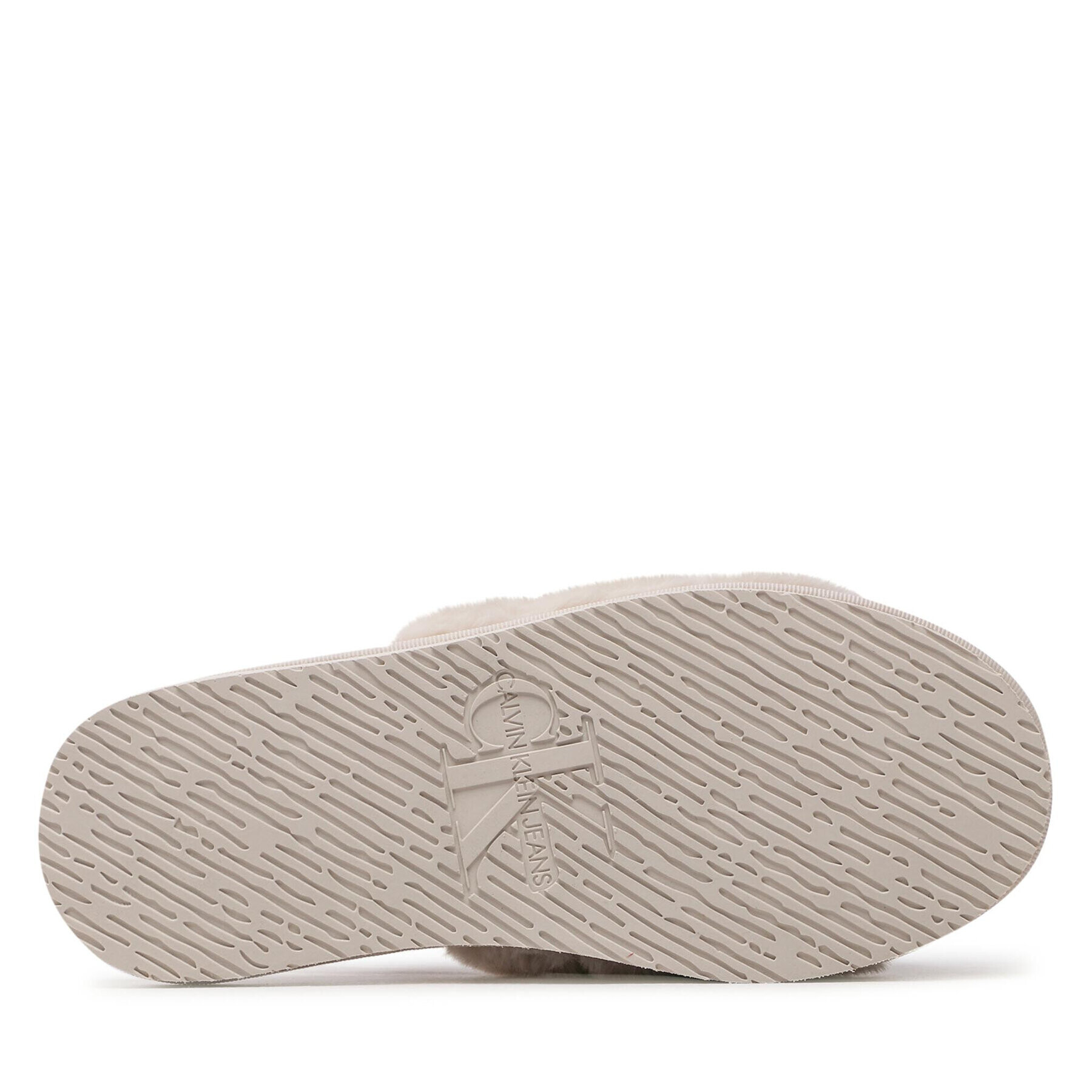 Calvin Klein Jeans Bačkory Home Slipper Fakefur Elastic YW0YW00751 Béžová - Pepit.cz