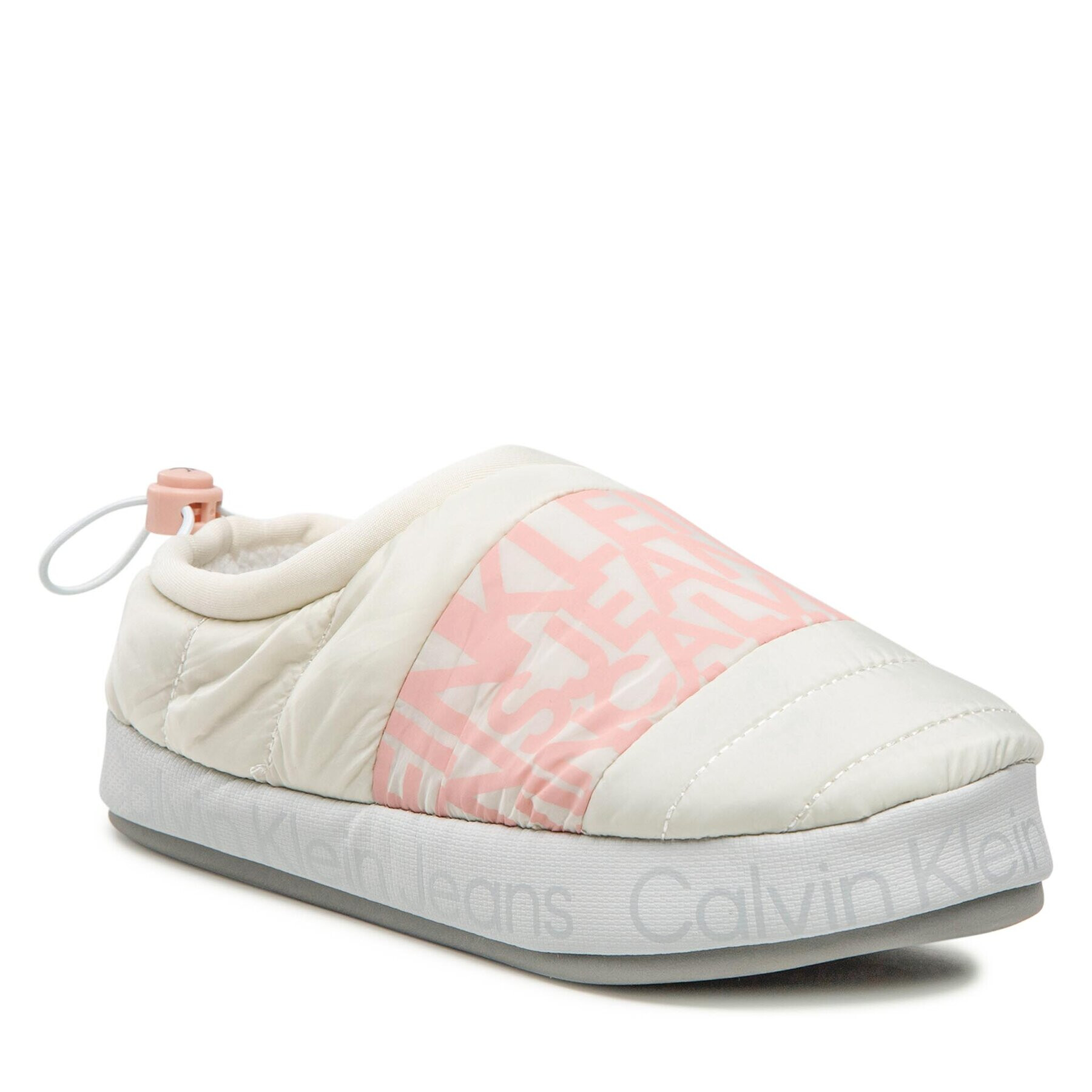 Calvin Klein Jeans Bačkory Home Slipper Wn W/Coulisse YW0YW00748 Béžová - Pepit.cz