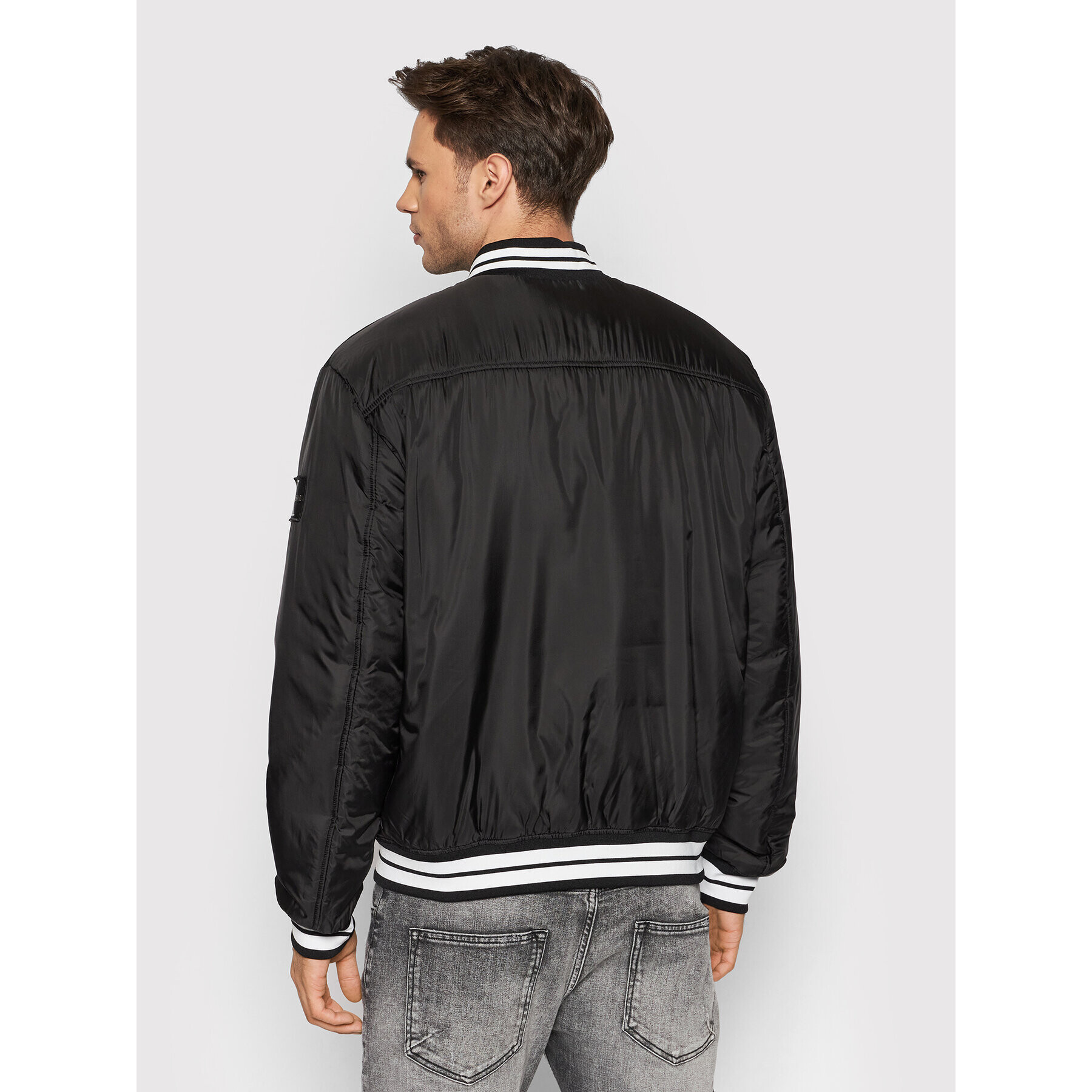 Calvin Klein Jeans Bunda bomber J30J318687 Černá Relaxed Fit - Pepit.cz