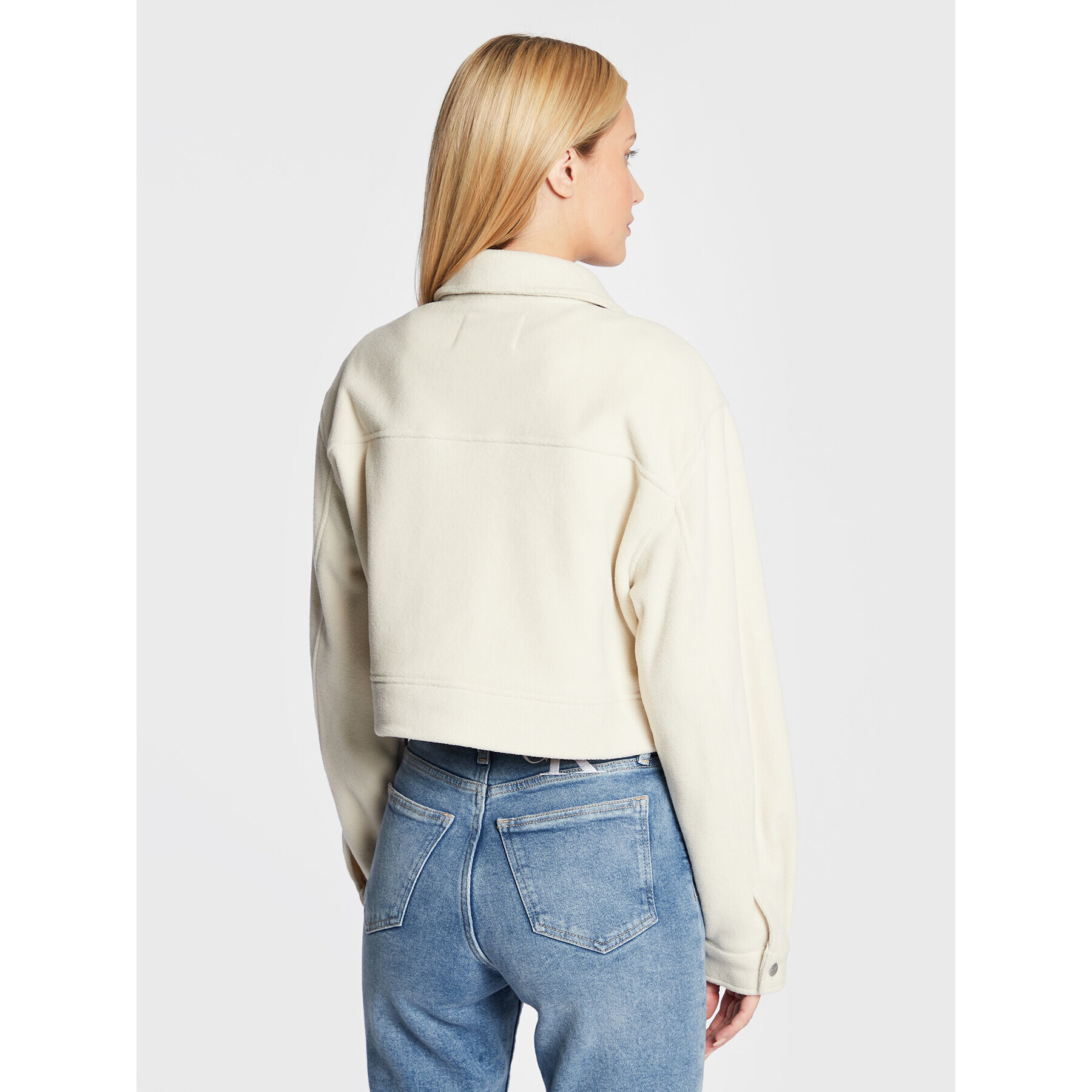 Calvin Klein Jeans Bunda pro přechodné období J20J219758 Béžová Relaxed Fit - Pepit.cz