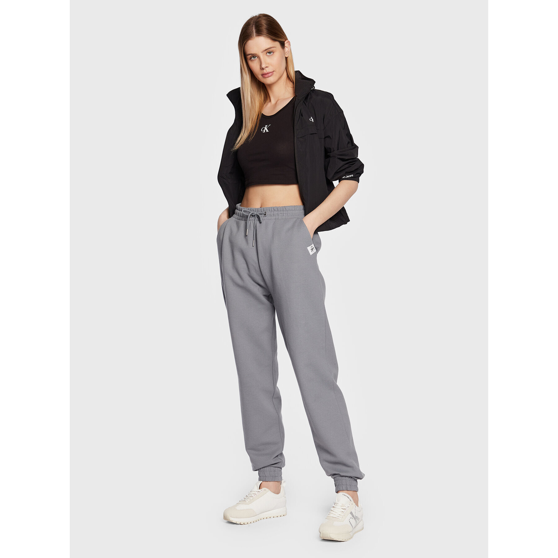 Calvin Klein Jeans Bunda pro přechodné období J20J220732 Černá Relaxed Fit - Pepit.cz