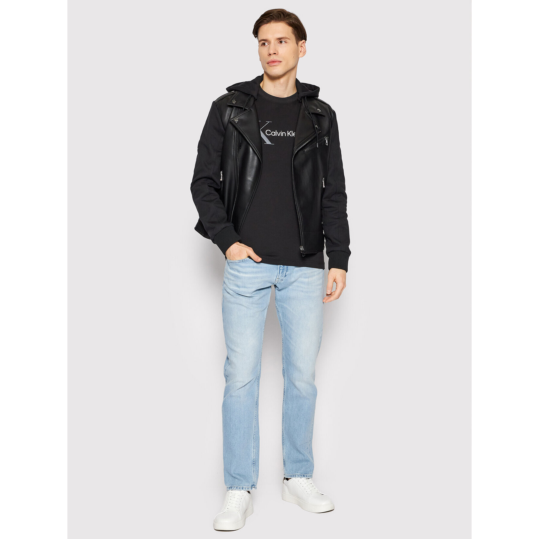 Calvin Klein Jeans Bunda pro přechodné období J30J319686 Černá Regular Fit - Pepit.cz