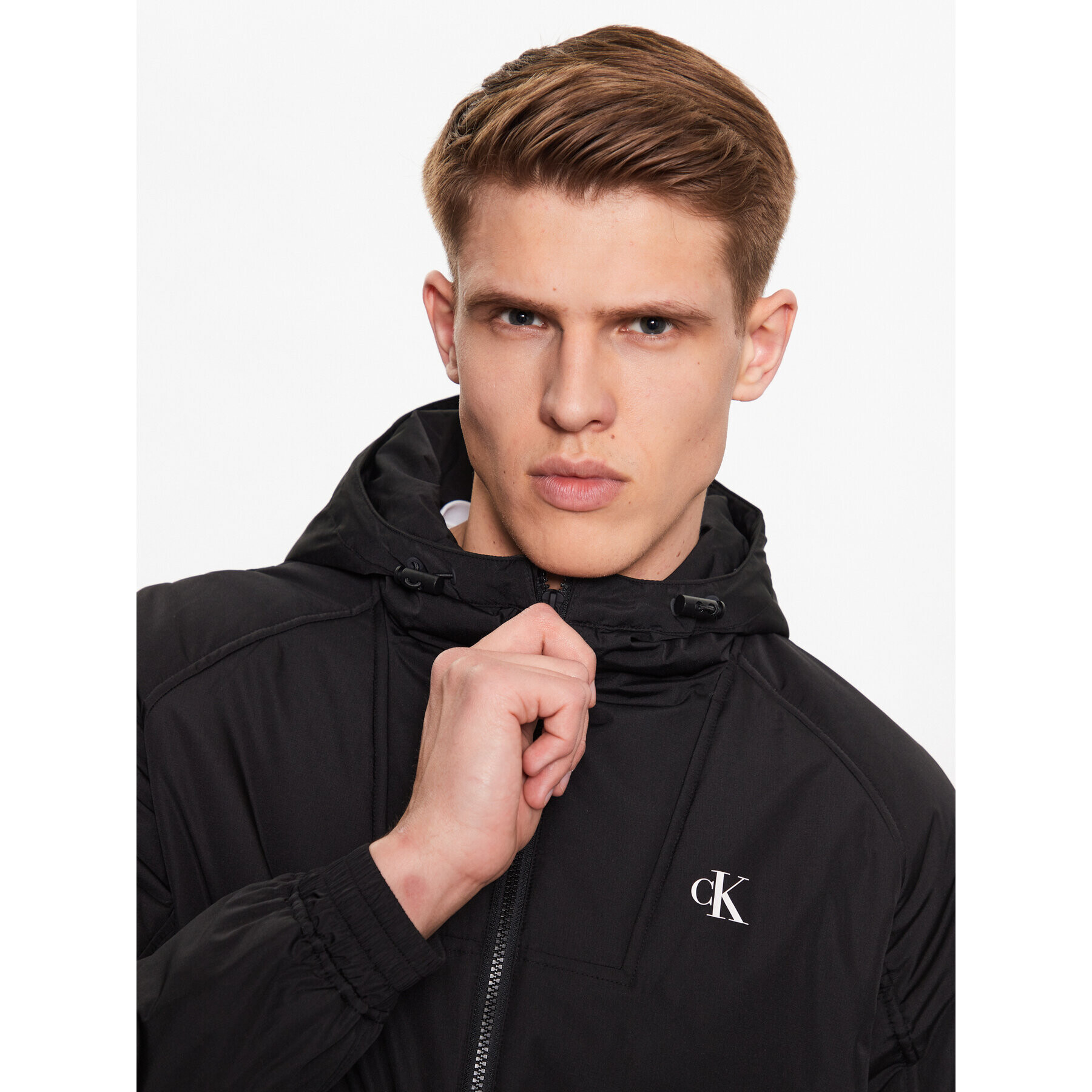 Calvin Klein Jeans Bunda pro přechodné období J30J323467 Černá Regular Fit - Pepit.cz