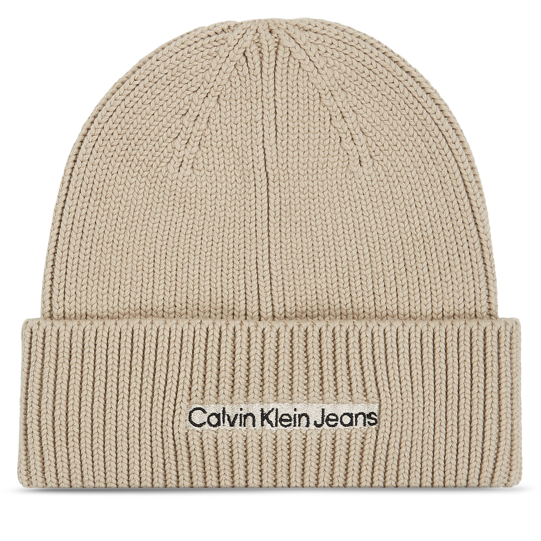 Calvin Klein Jeans Čepice Institutional Patch Beanie K50K509895 Šedá - Pepit.cz