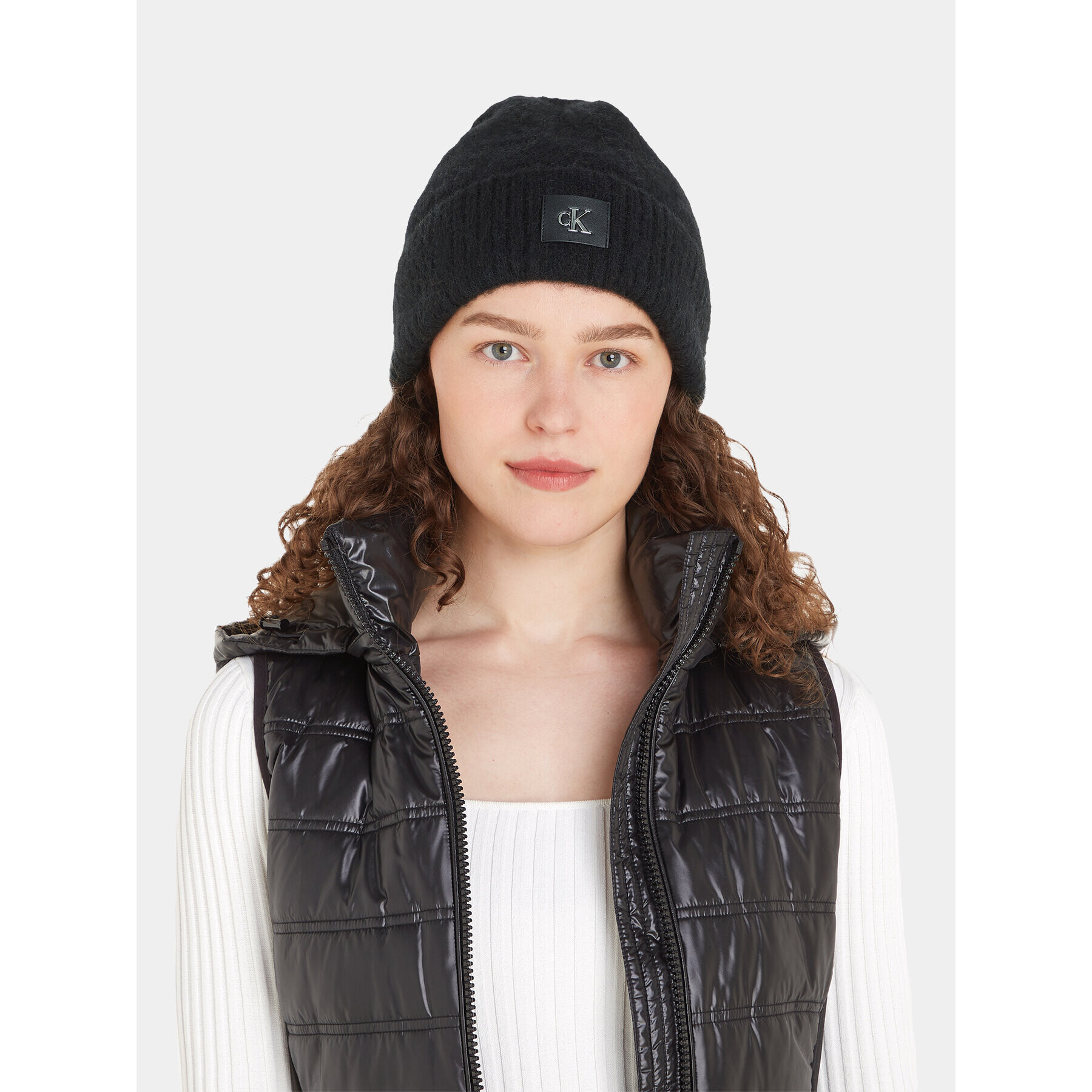 Calvin Klein Jeans Čepice Minimal Monogram Beanie K60K611257 Černá - Pepit.cz