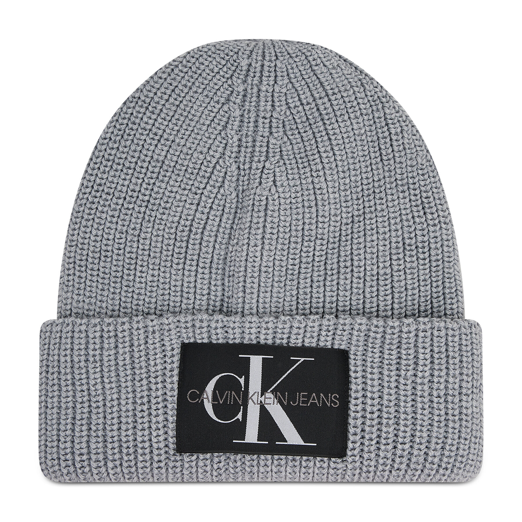 Calvin Klein Jeans Čepice Monogram Beanie Wl K60K607383 Šedá - Pepit.cz