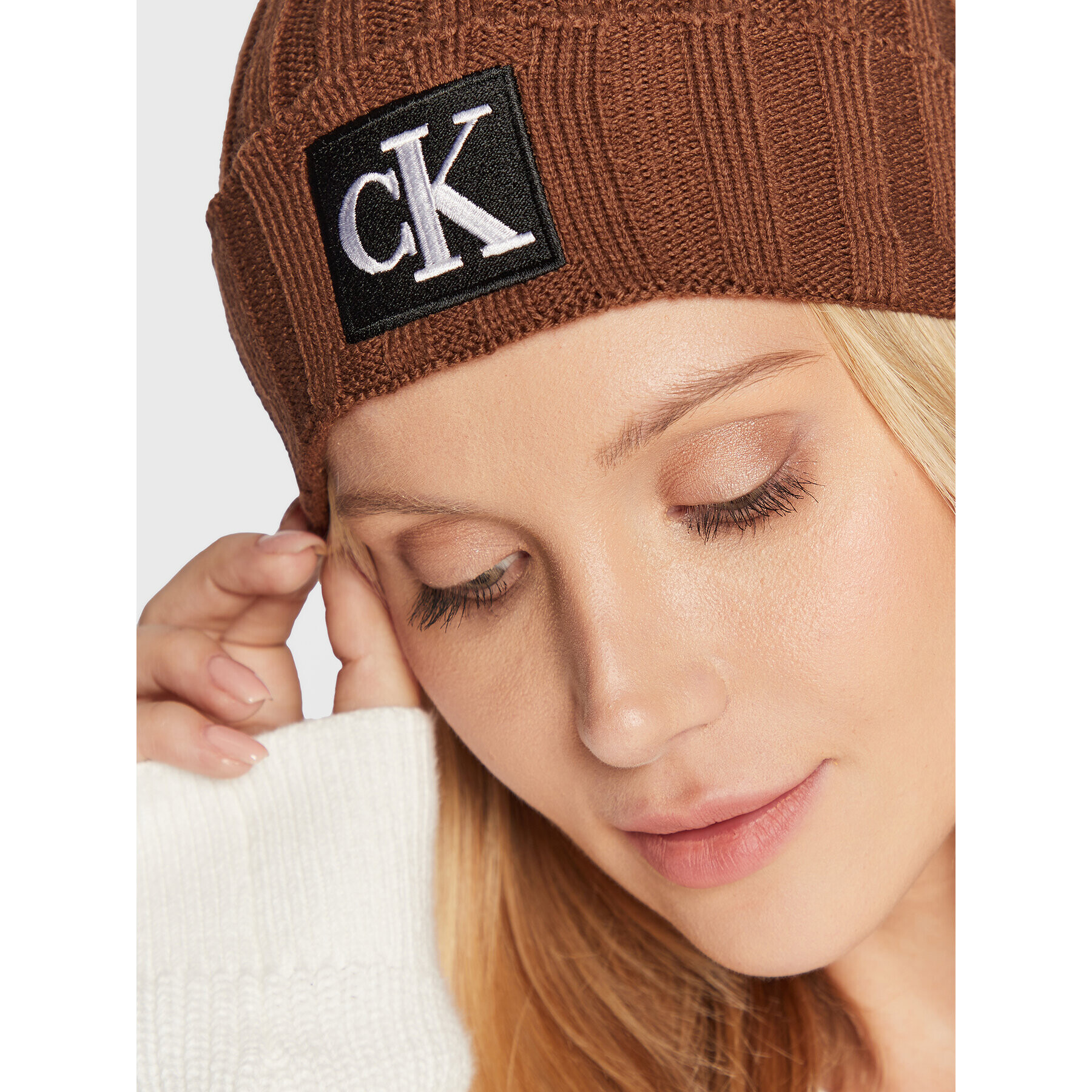 Calvin Klein Jeans Čepice Monogram IU0IU00346 Hnědá - Pepit.cz