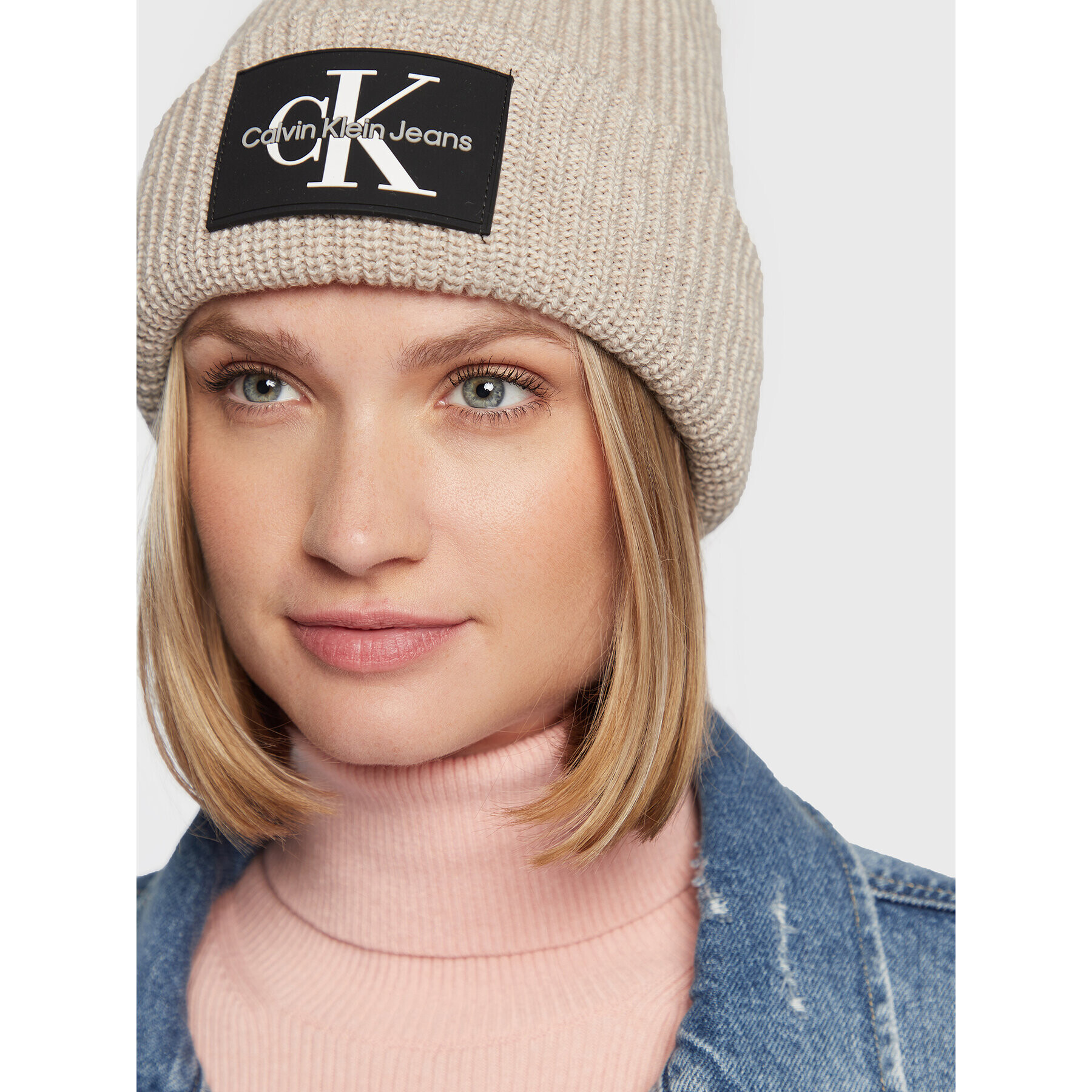 Calvin Klein Jeans Čepice Monogram Patch K60K607383 Béžová - Pepit.cz