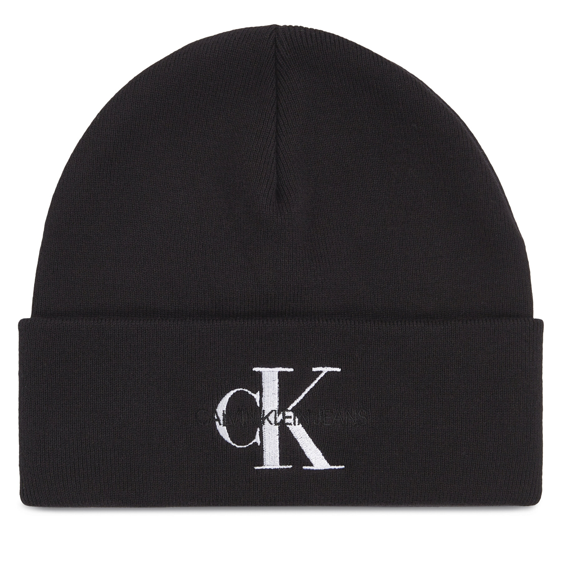 Calvin Klein Jeans Čepice Monologo Embro Beanie K60K611254 Černá - Pepit.cz