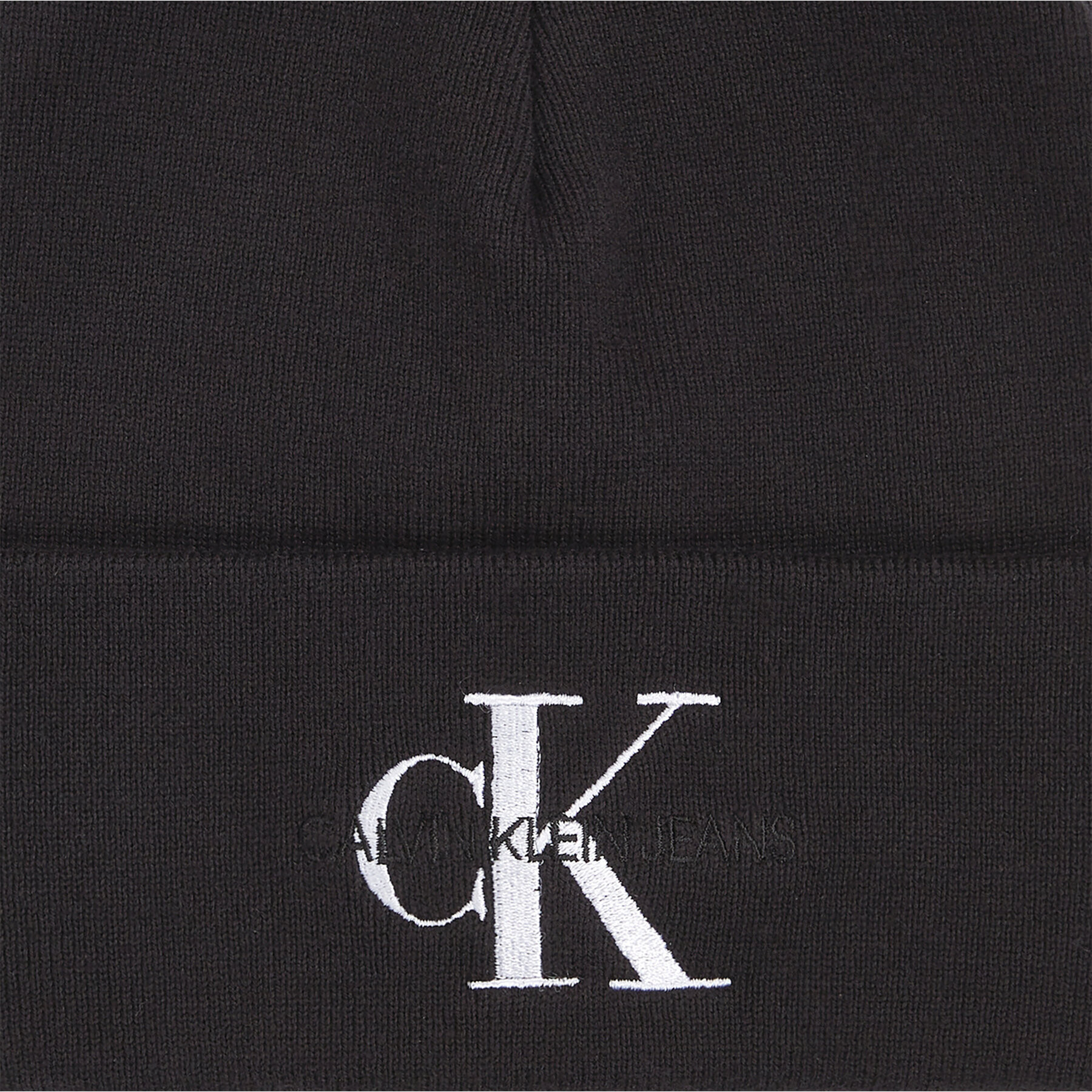 Calvin Klein Jeans Čepice Monologo Embro Beanie K60K611254 Černá - Pepit.cz