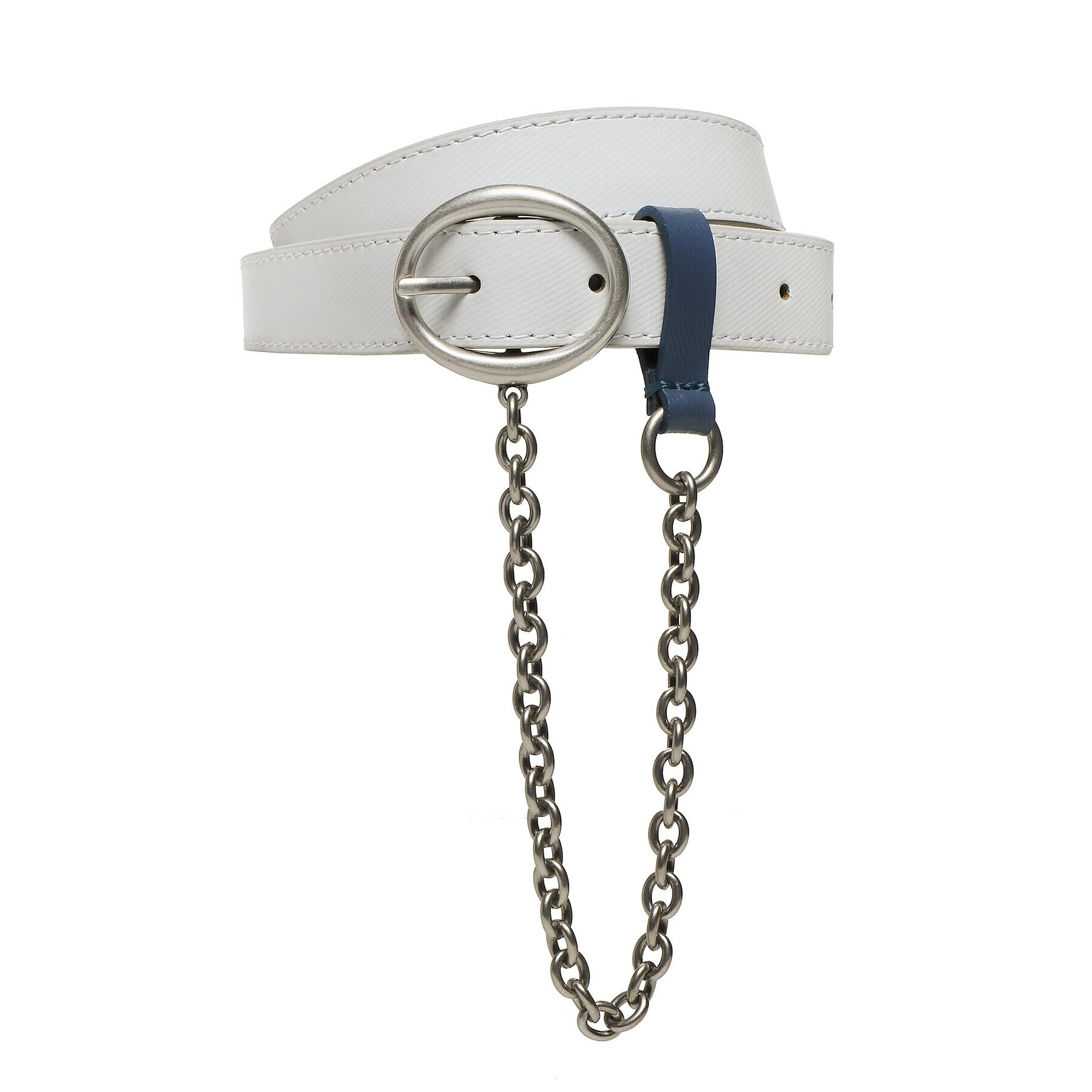 Calvin Klein Jeans Dámský pásek Round Classic Belt Chain 25Mm K60K610360 Bílá - Pepit.cz