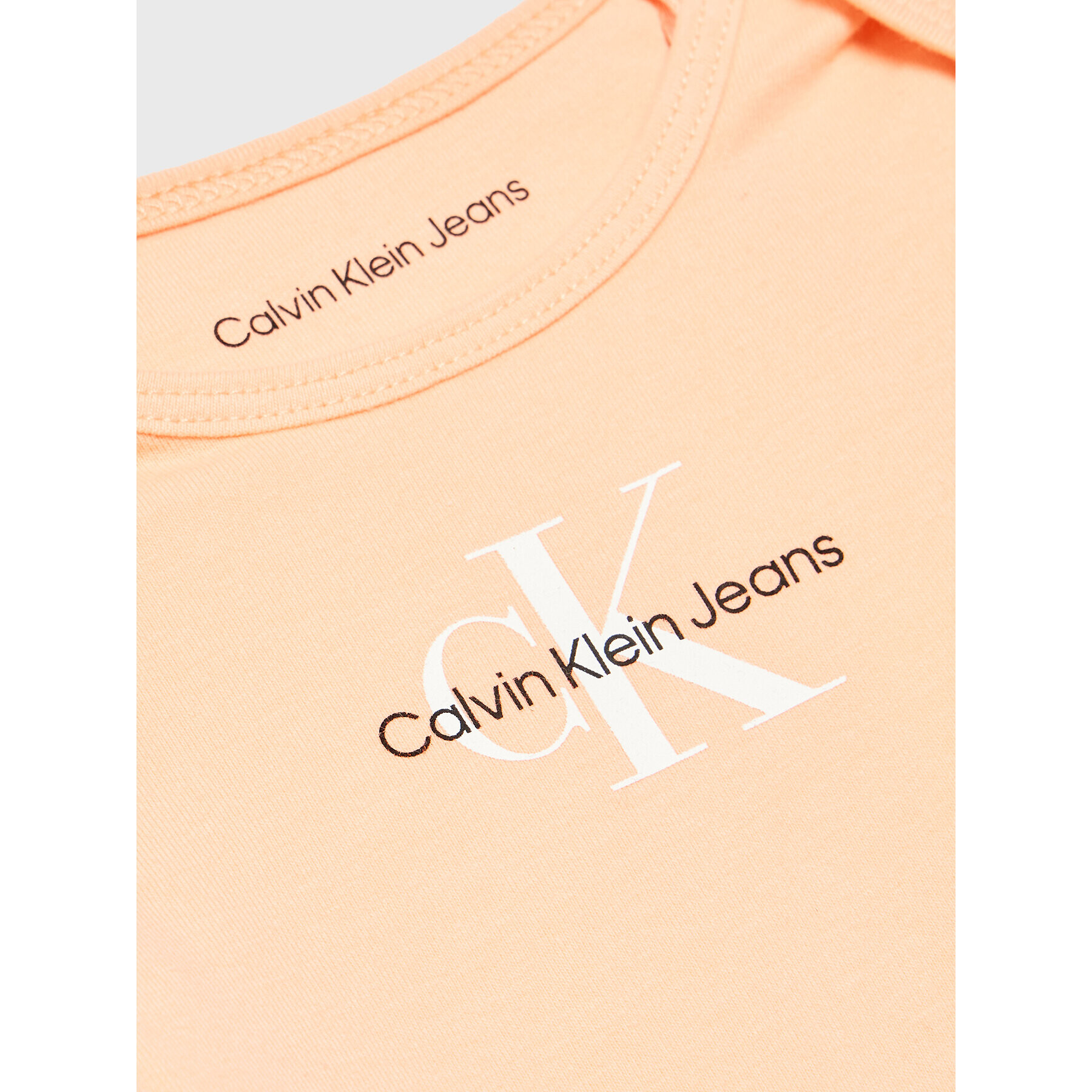 Calvin Klein Jeans Dětské body Monogram IN0IN00014 Oranžová Regular Fit - Pepit.cz