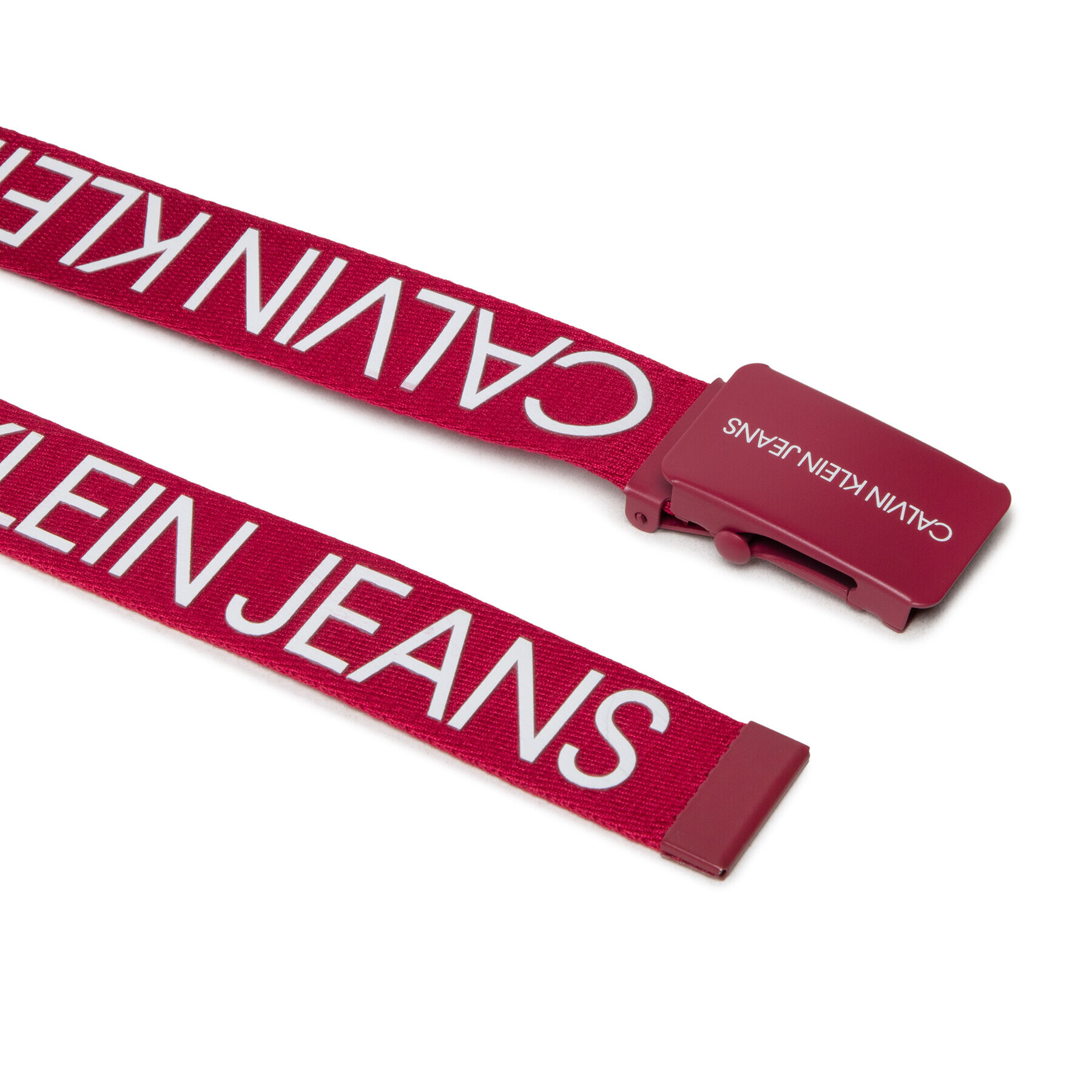 Calvin Klein Jeans Dětský pásek Canvas Logo Belt IU0IU00125 Červená - Pepit.cz