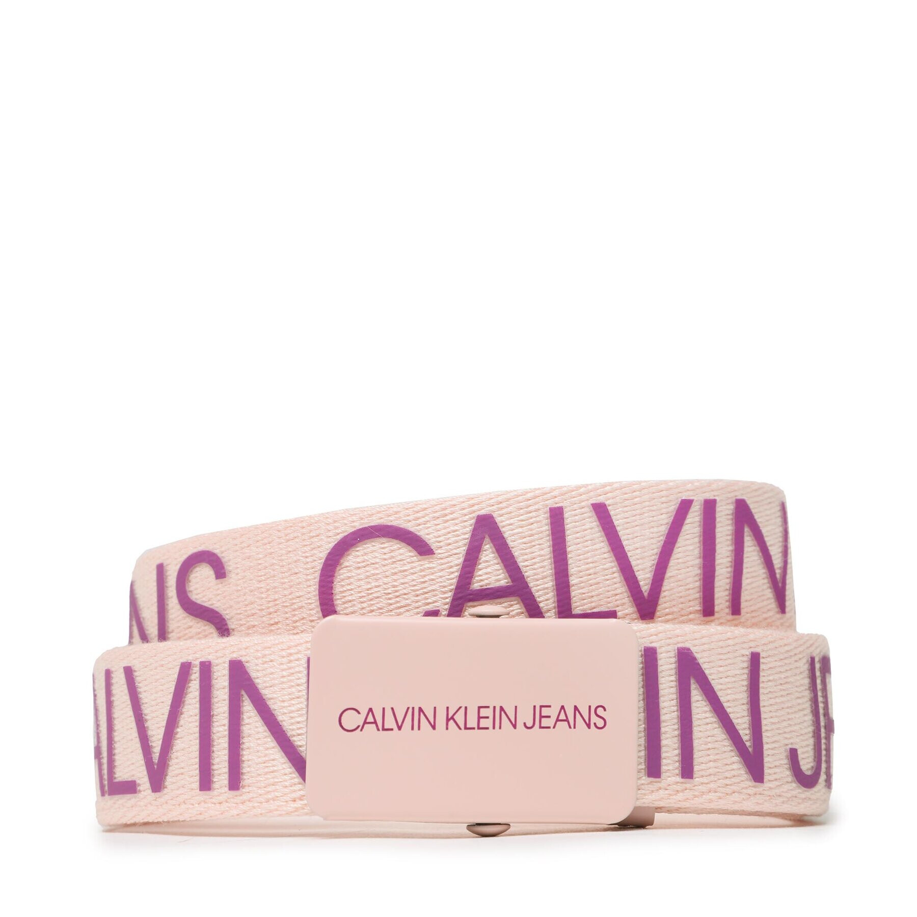 Calvin Klein Jeans Dětský pásek Canvas Logo Belt IU0IU00125 Růžová - Pepit.cz