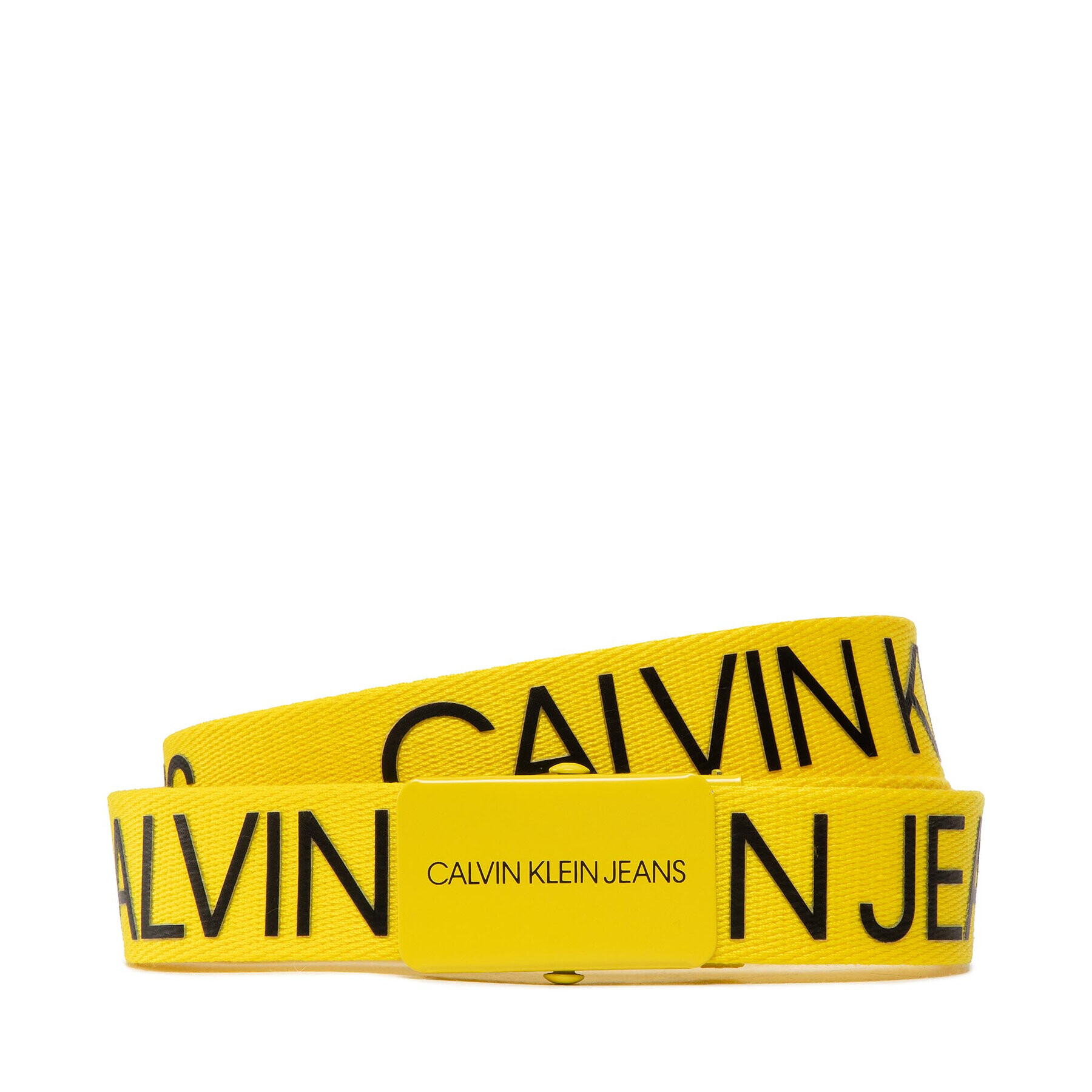 Calvin Klein Jeans Dětský pásek Canvas Logo Belt IU0IU00125 Žlutá - Pepit.cz