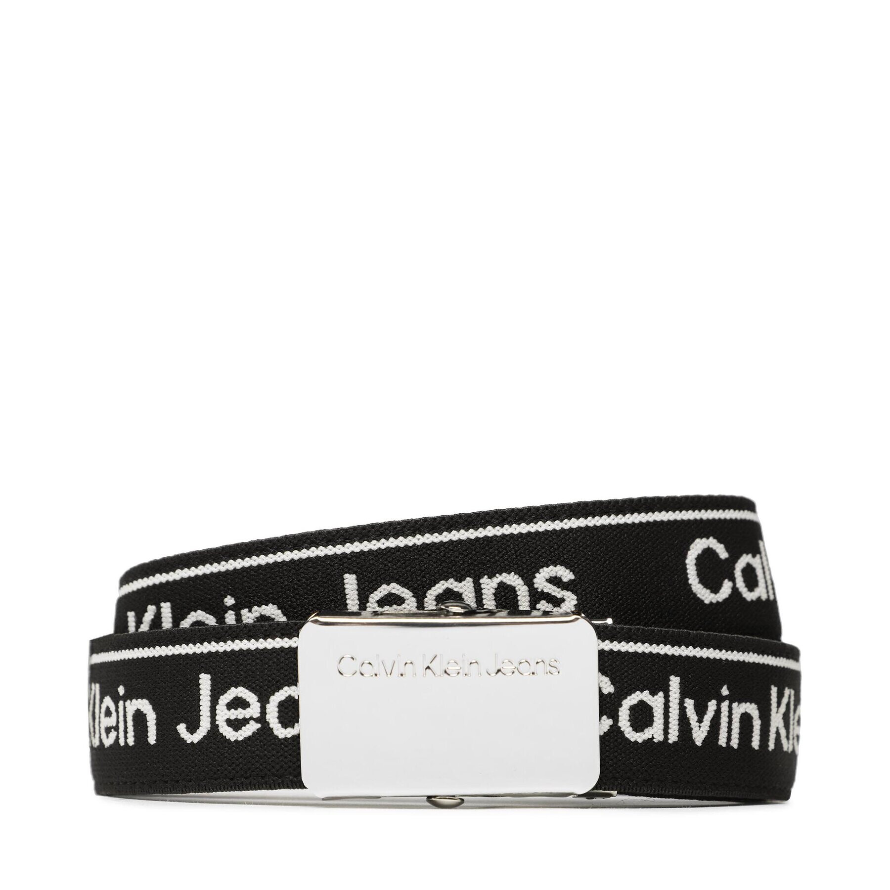 Calvin Klein Jeans Dětský pásek Logo Taupe Buckle Belt IU0IU00393 Černá - Pepit.cz