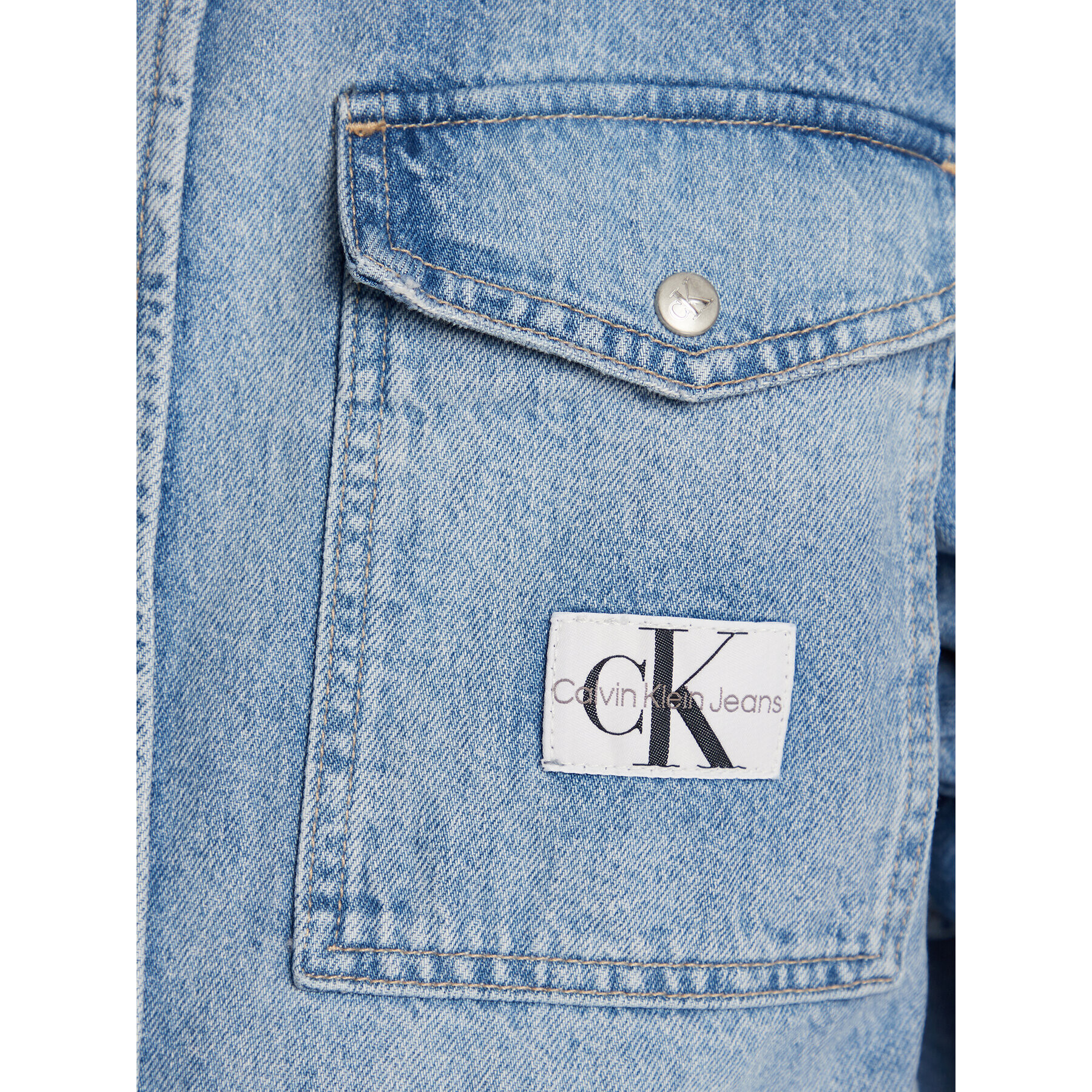 Calvin Klein Jeans džínová košile J20J220226 Modrá Relaxed Fit - Pepit.cz