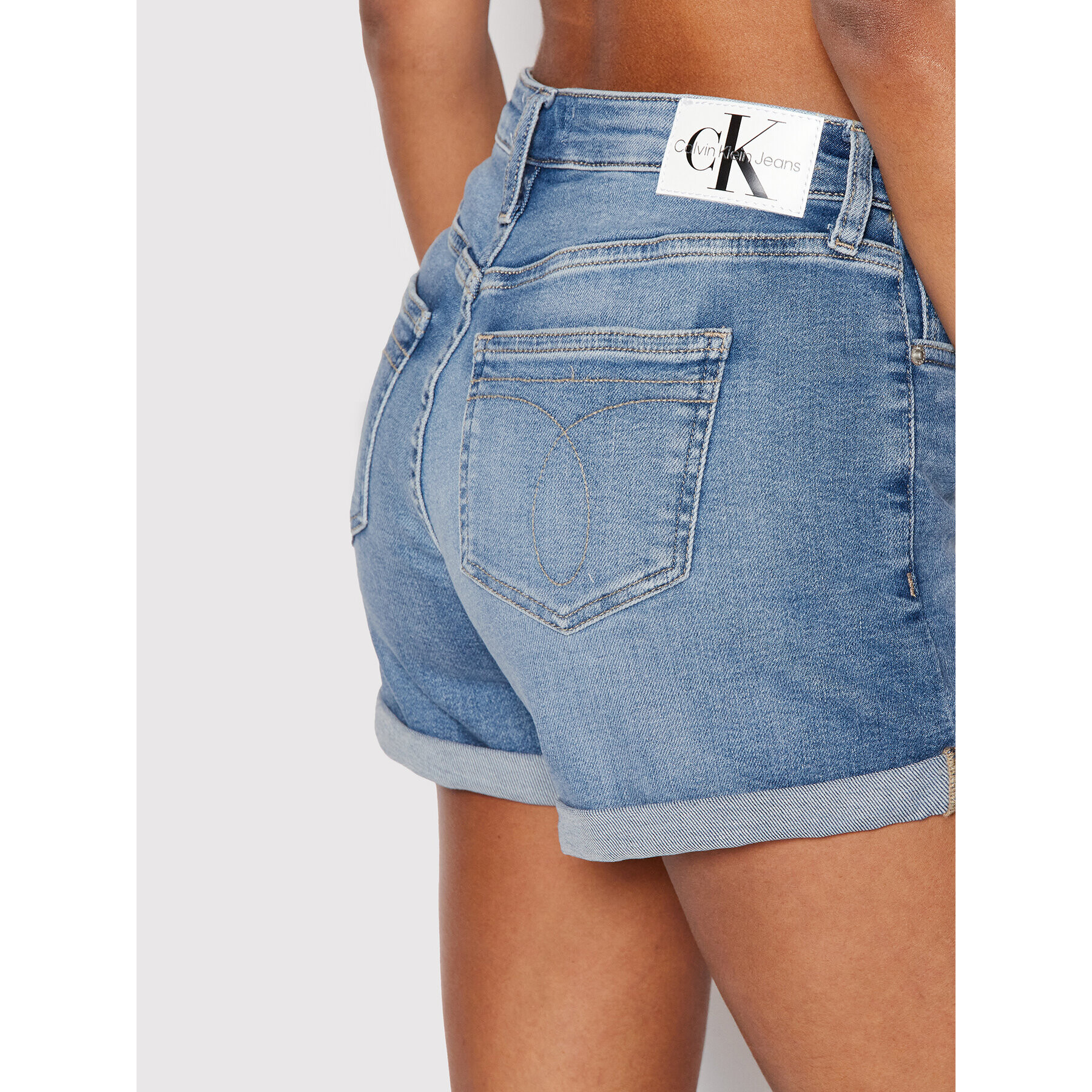 Calvin Klein Jeans Džínové šortky J20J218504 Modrá Regular Fit - Pepit.cz