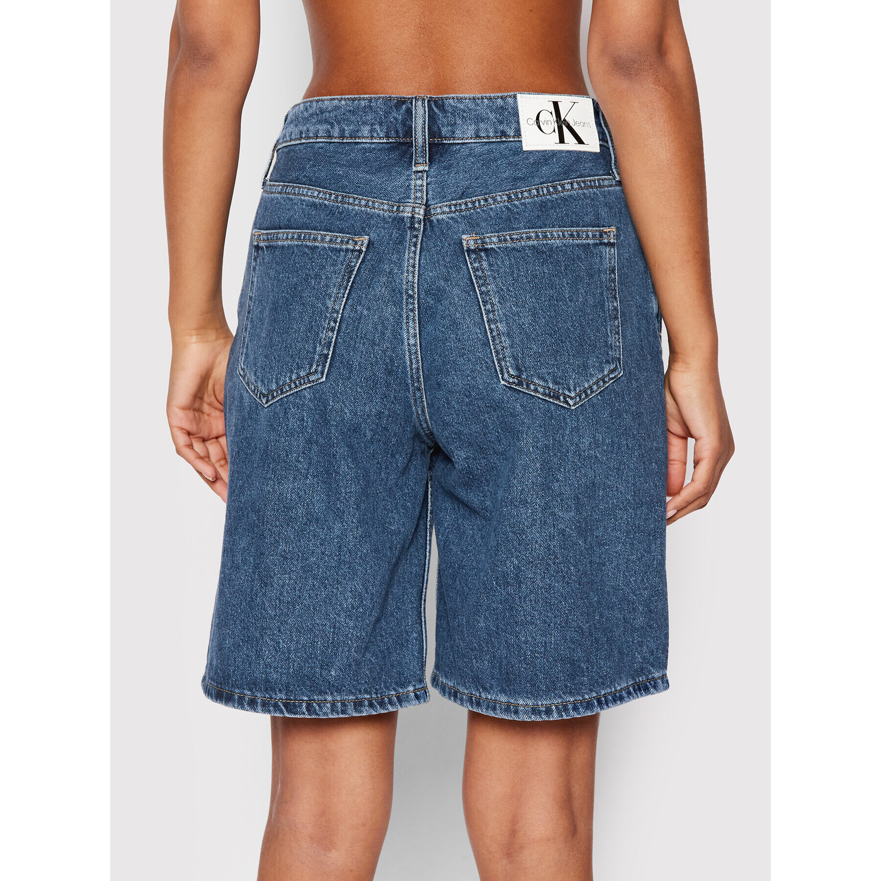 Calvin Klein Jeans Džínové šortky J20J218810 Modrá Relaxed Fit - Pepit.cz