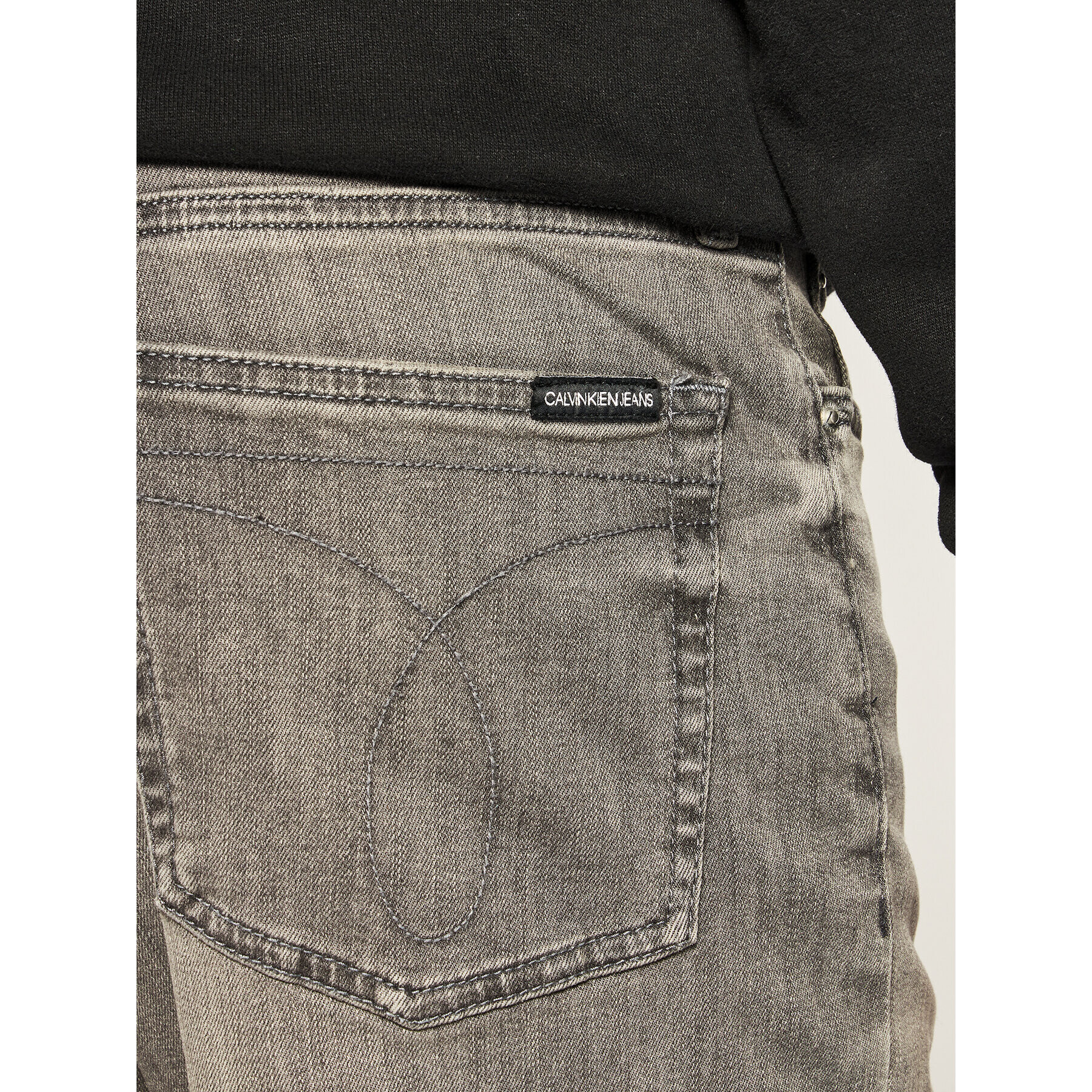 Calvin Klein Jeans Džínové šortky J30J314649 Šedá Slim Fit - Pepit.cz