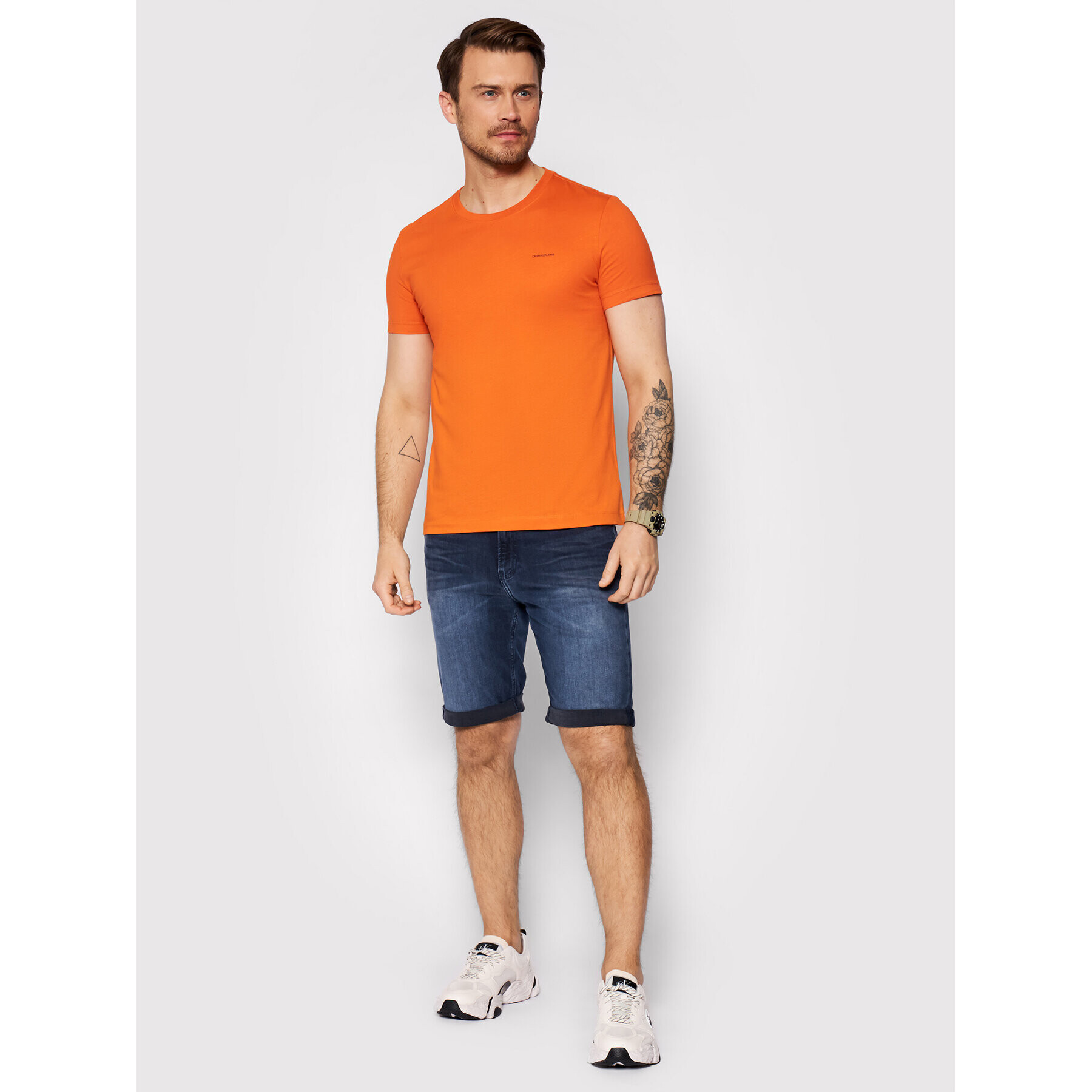 Calvin Klein Jeans Džínové šortky J30J317740 Tmavomodrá Slim Fit - Pepit.cz