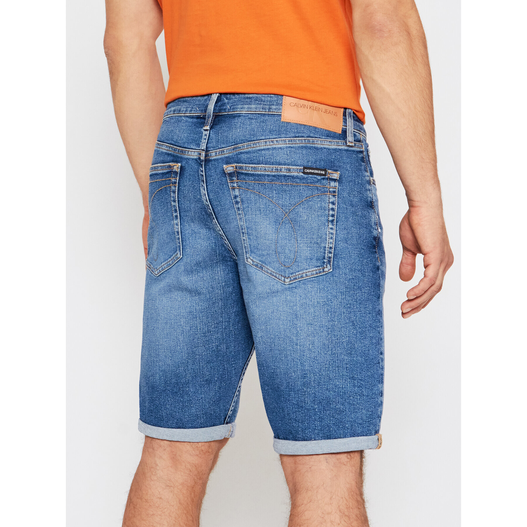 Calvin Klein Jeans Džínové šortky J30J317748 Modrá Regular Fit - Pepit.cz