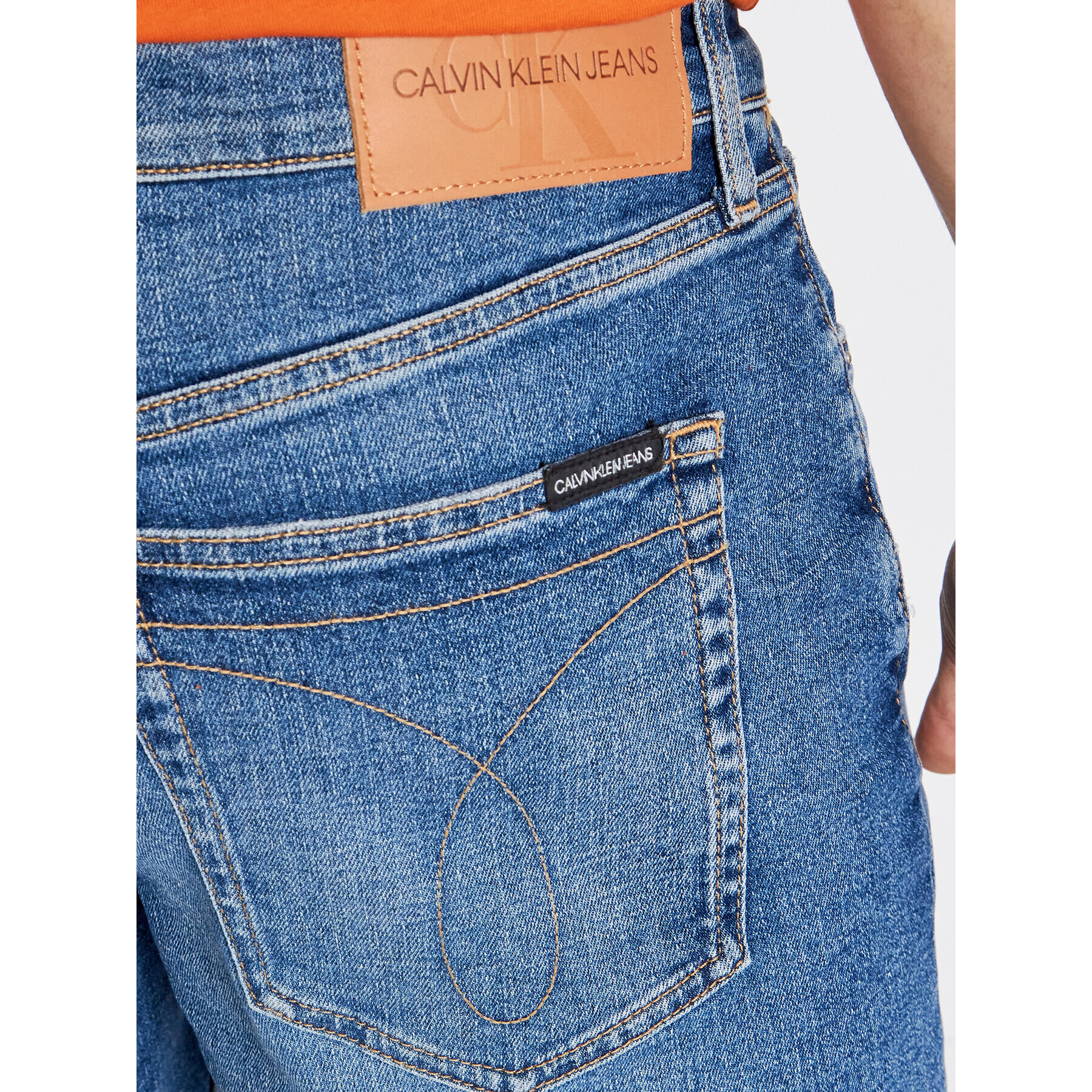 Calvin Klein Jeans Džínové šortky J30J317748 Modrá Regular Fit - Pepit.cz