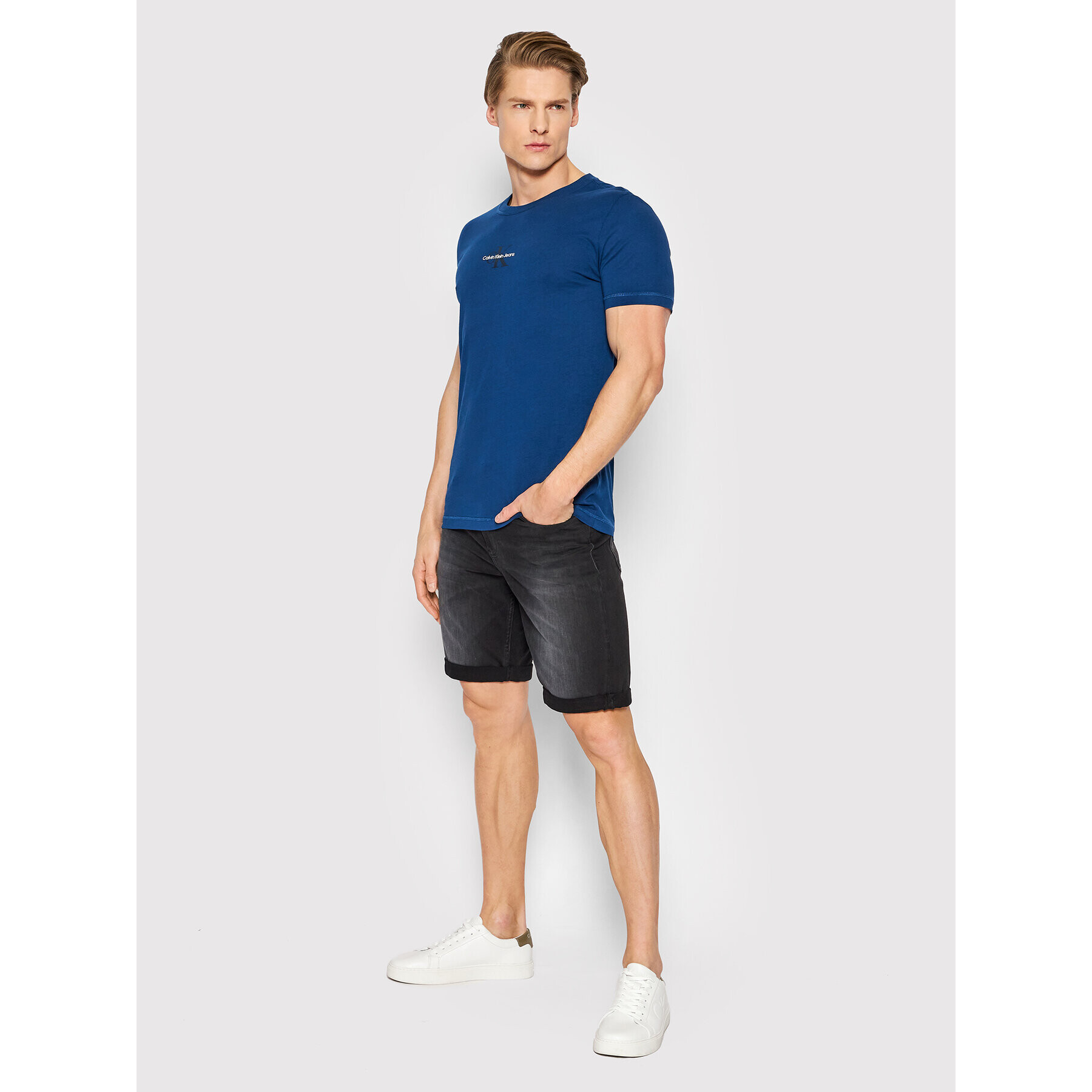 Calvin Klein Jeans Džínové šortky J30J320525 Černá Slim Fit - Pepit.cz