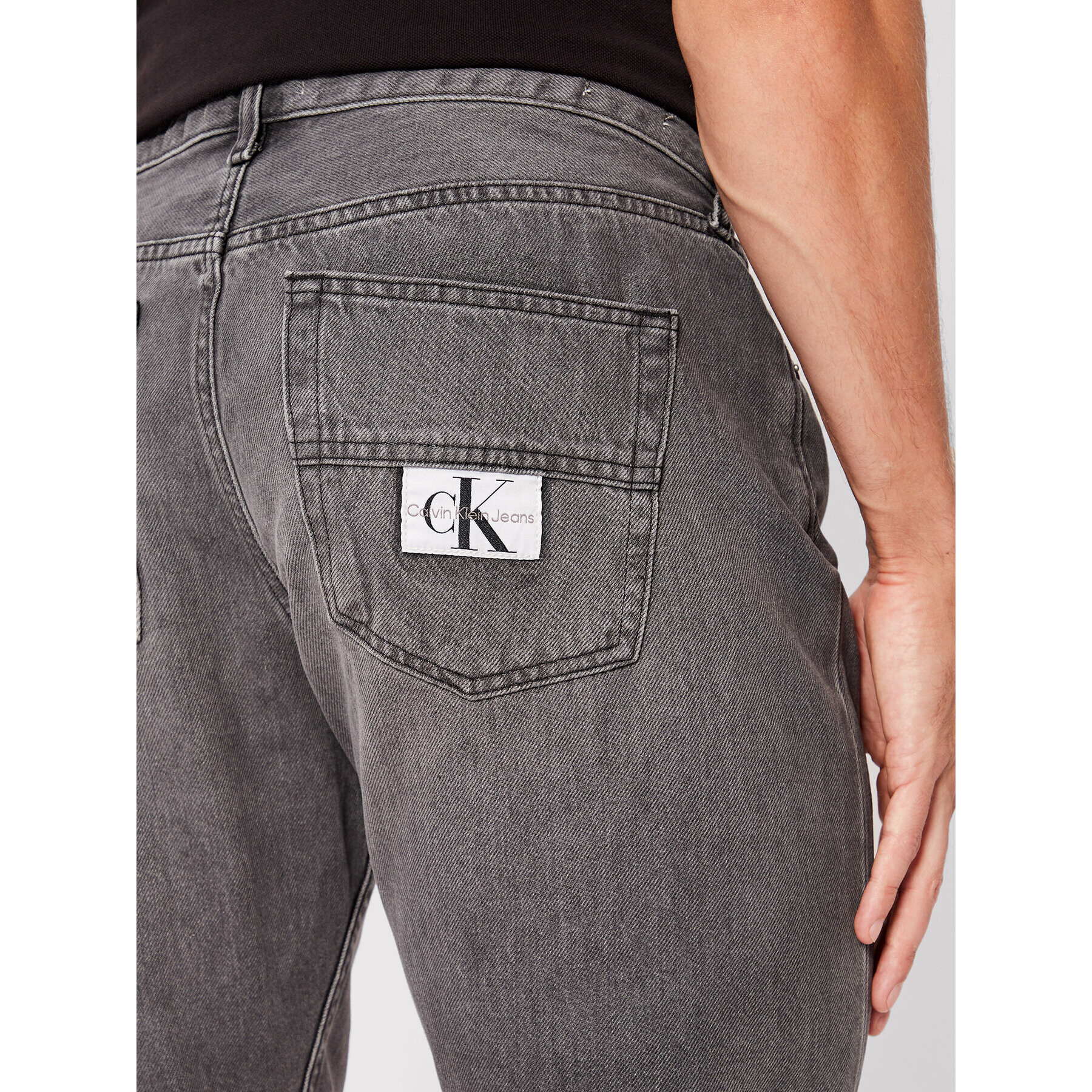 Calvin Klein Jeans Džínové šortky J30J320532 Šedá Regular Fit - Pepit.cz