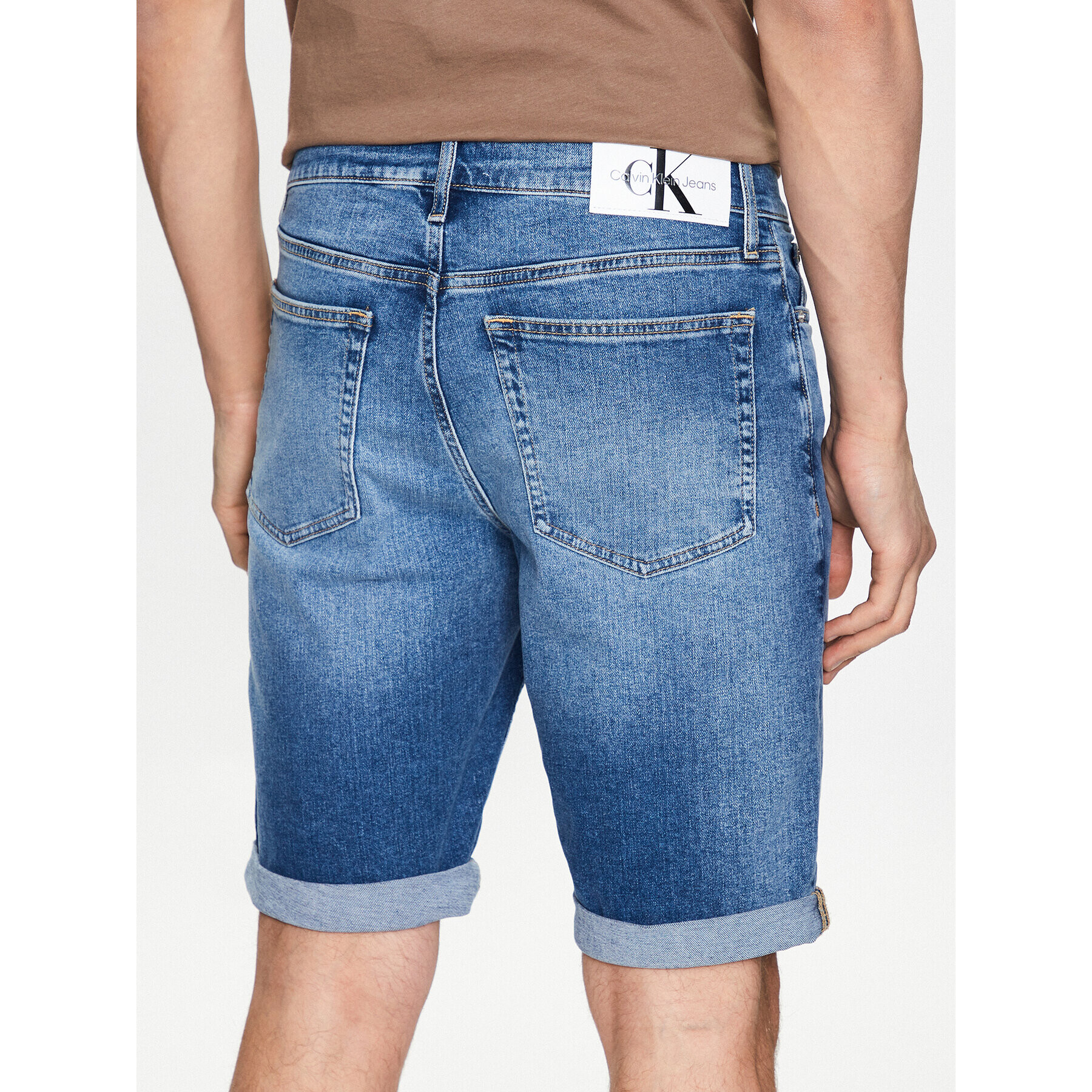 Calvin Klein Jeans Džínové šortky J30J322784 Modrá Slim Fit - Pepit.cz