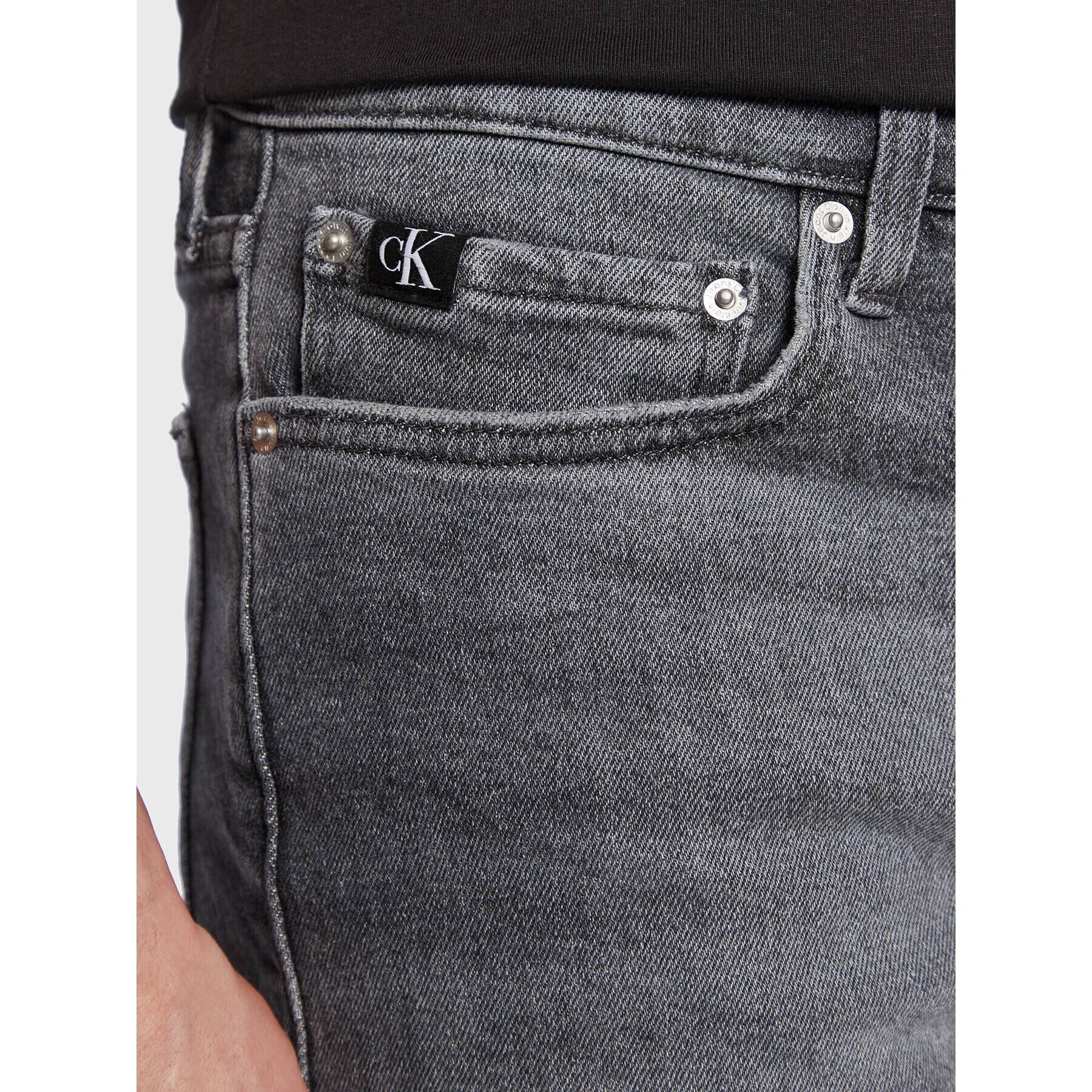 Calvin Klein Jeans Džínové šortky J30J322786 Šedá Slim Fit - Pepit.cz