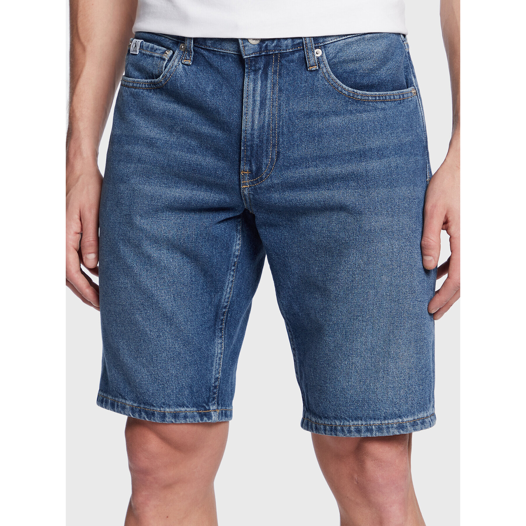 Calvin Klein Jeans Džínové šortky J30J322787 Modrá Regular Fit - Pepit.cz