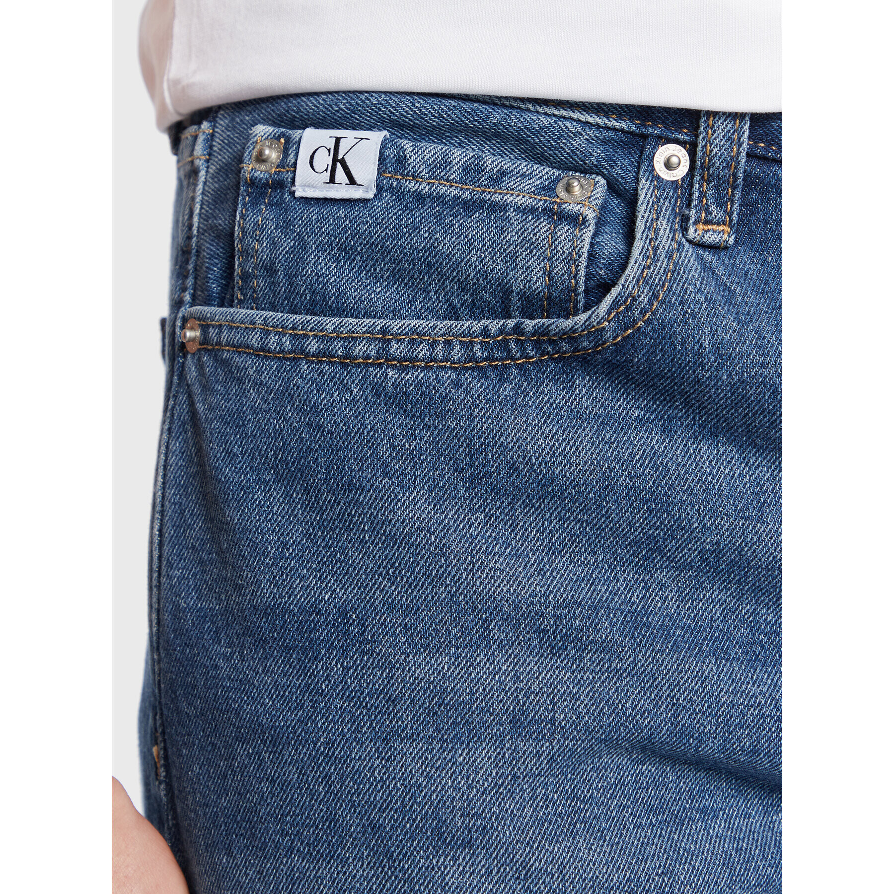 Calvin Klein Jeans Džínové šortky J30J322787 Modrá Regular Fit - Pepit.cz