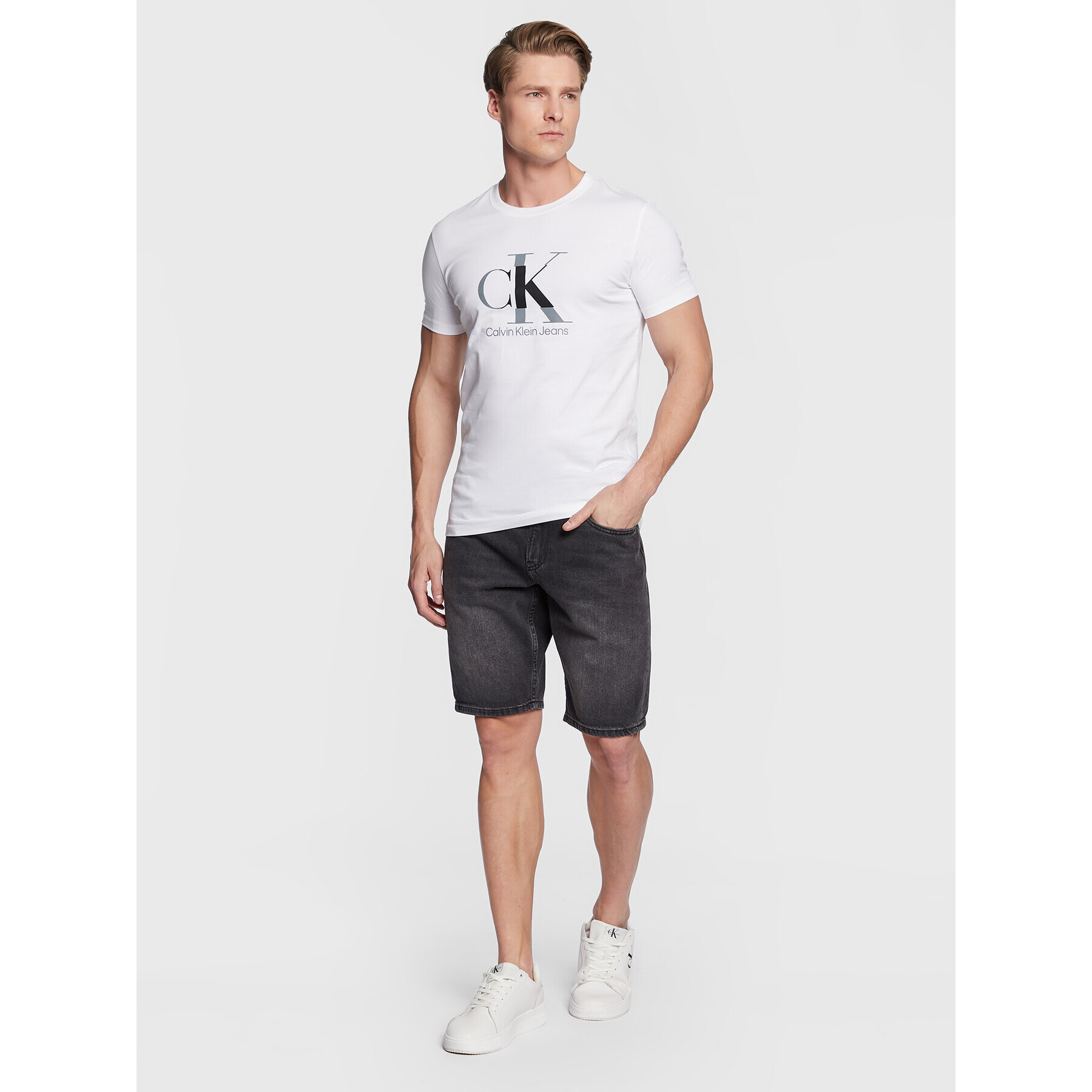 Calvin Klein Jeans Džínové šortky J30J322792 Černá Regular Fit - Pepit.cz