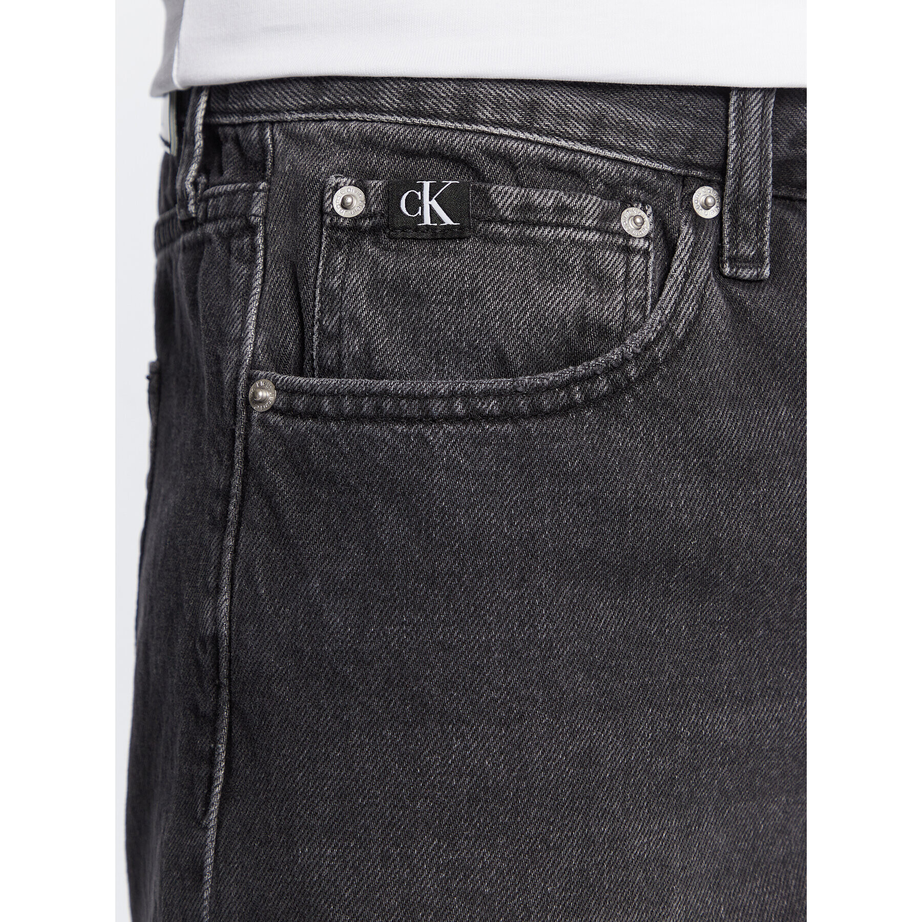 Calvin Klein Jeans Džínové šortky J30J322792 Černá Regular Fit - Pepit.cz